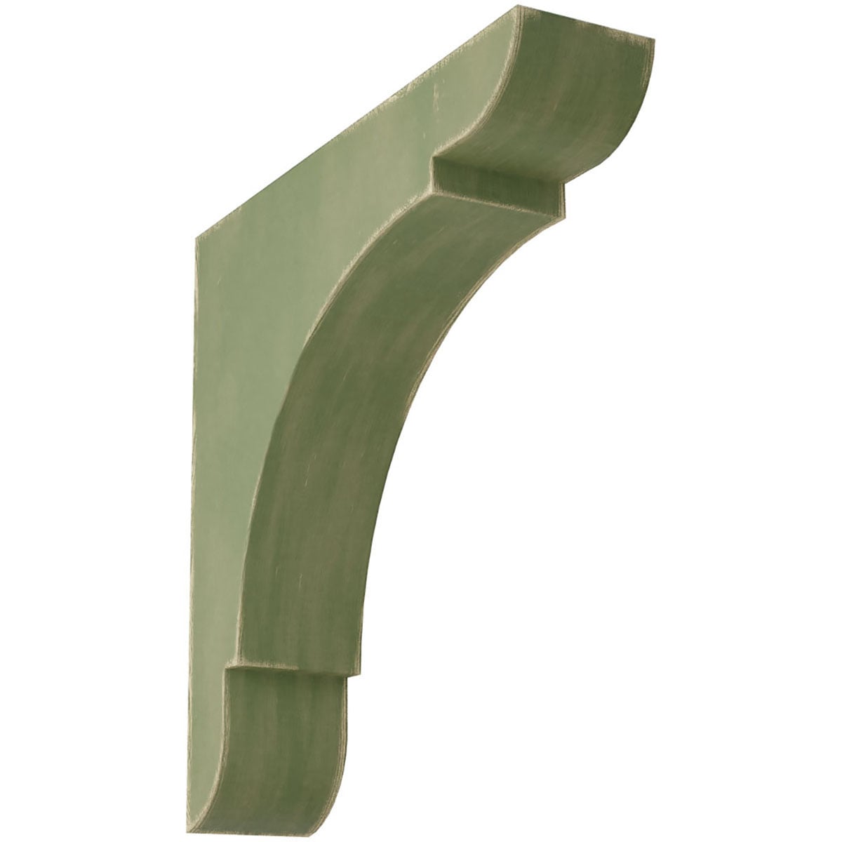 Ekena Millwork BKTWD01X08X08OLGR Medium 1-3/4-in x 8-in x 8-in Rubberwood Green Wood Standard Bracket