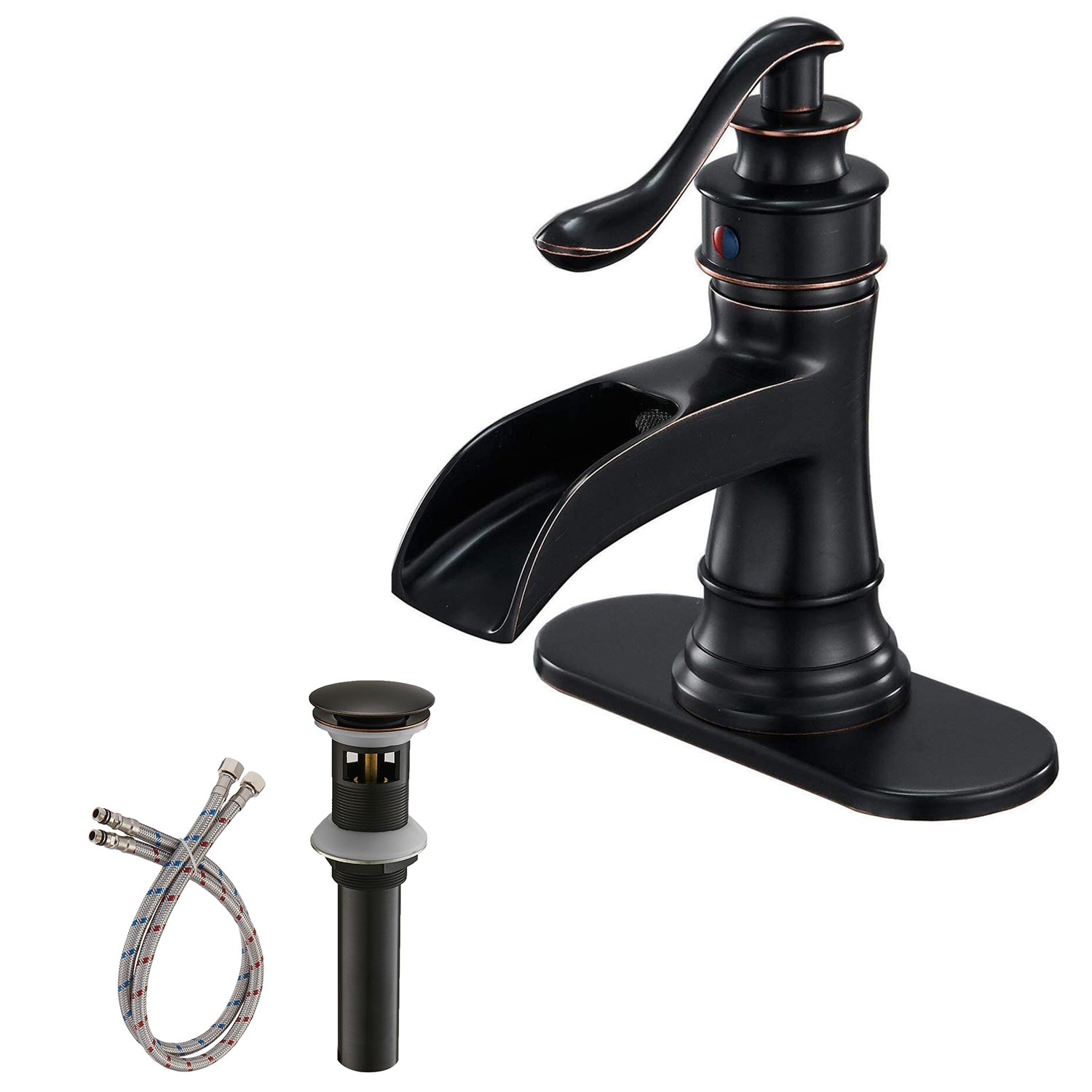 Delta Arvo Champagne Bronze Single Hole 1-handle WaterSense Bathroom Sink  Faucet with Drain and Deck Plate (4.9375-in)