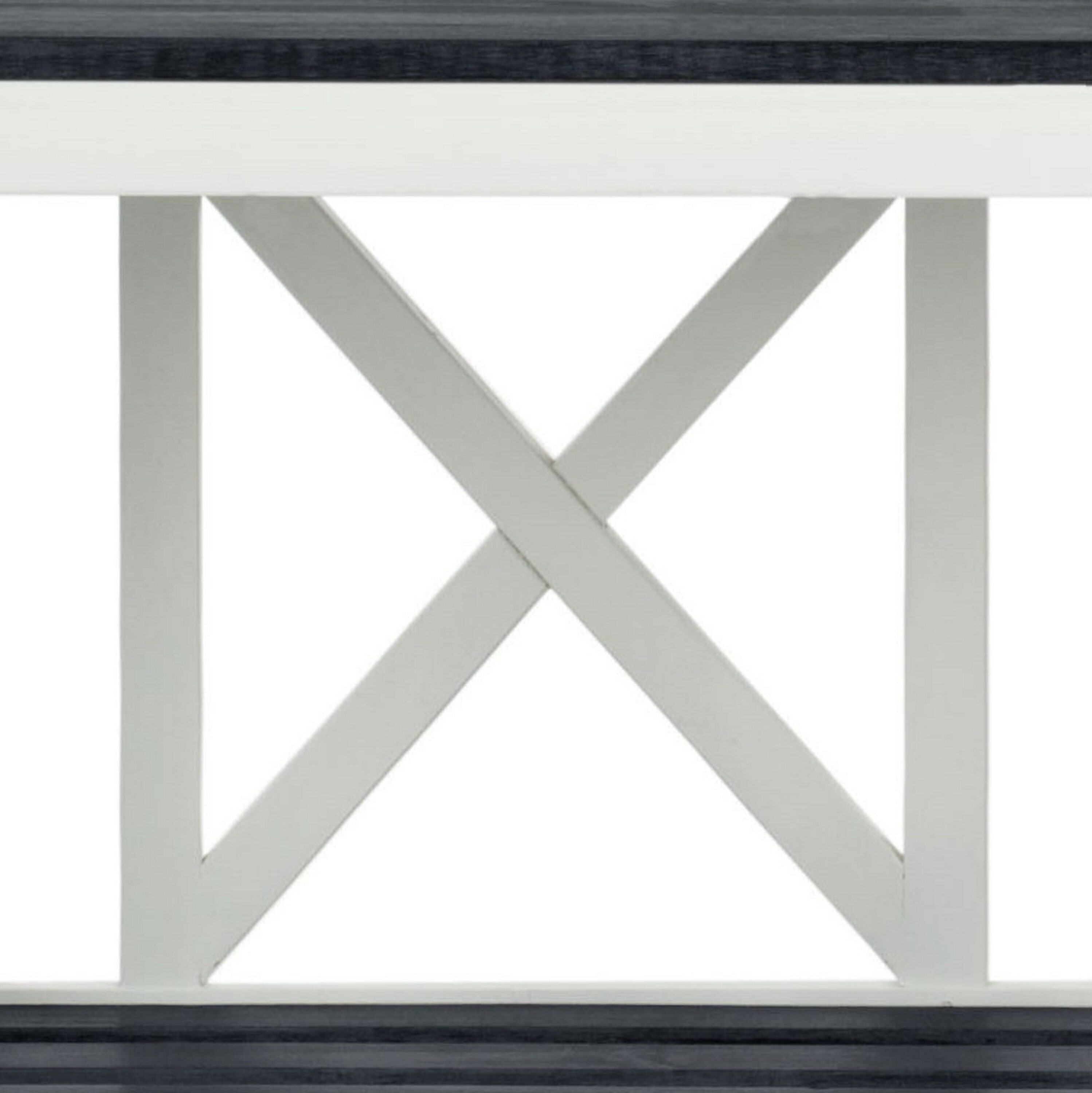 Safavieh FOX6706K Branco 51.2-in W x 18.1-in H Dark Slate Gray Acacia Garden Bench