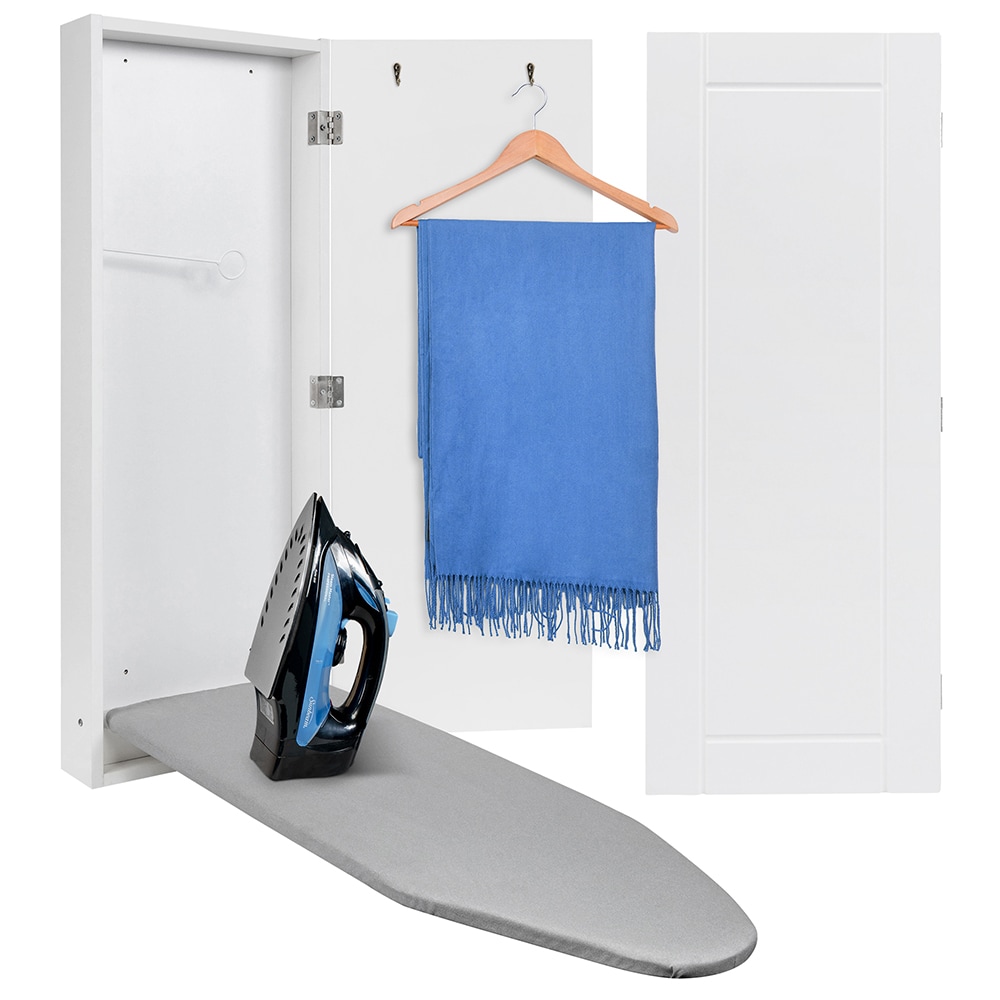 Ironing Board w Retractable Iron Rest Cover Holder Table Door Wall Storage Mount 