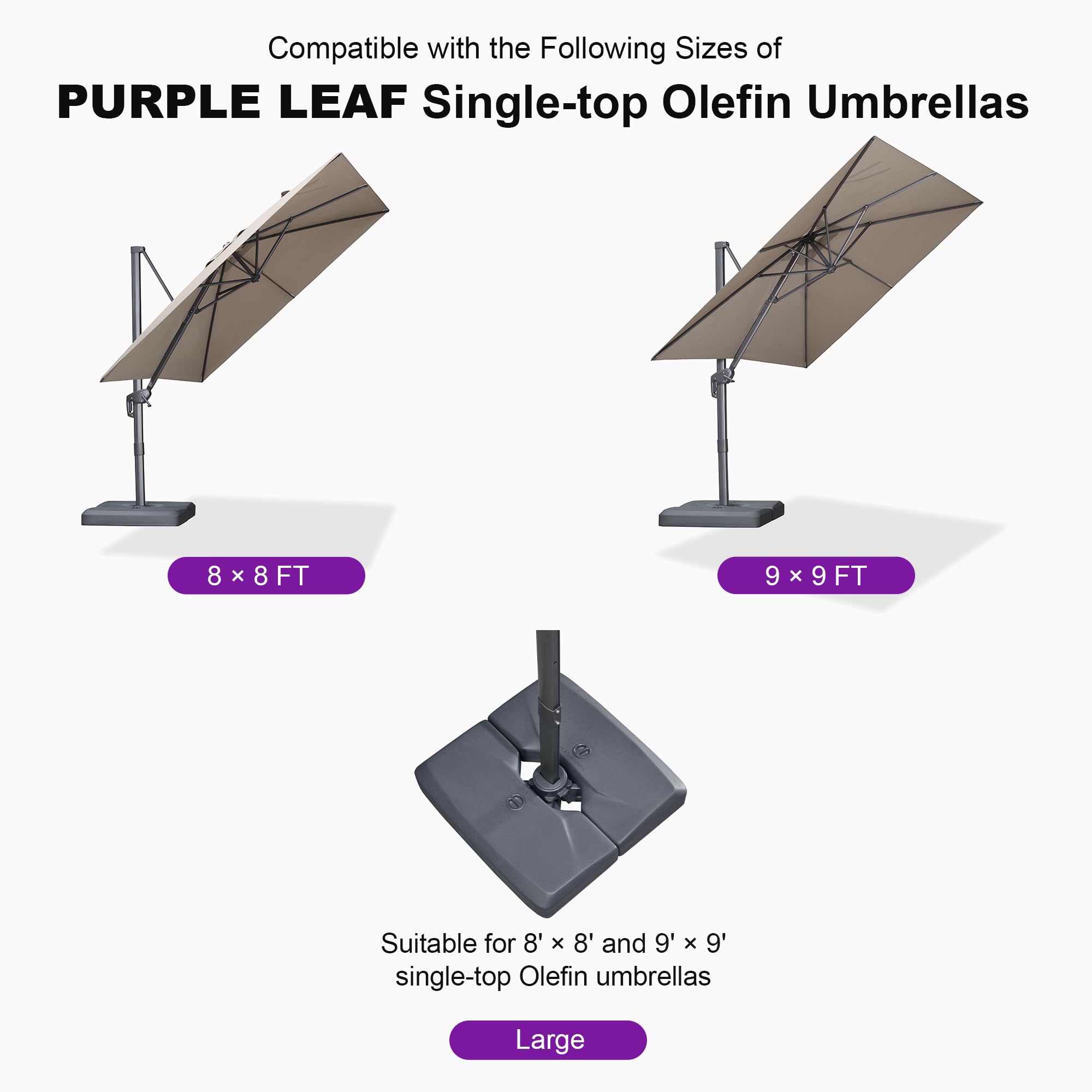 PURPLE LEAF LS05ALFGYBS-75 Umbrella-Bases - View #3