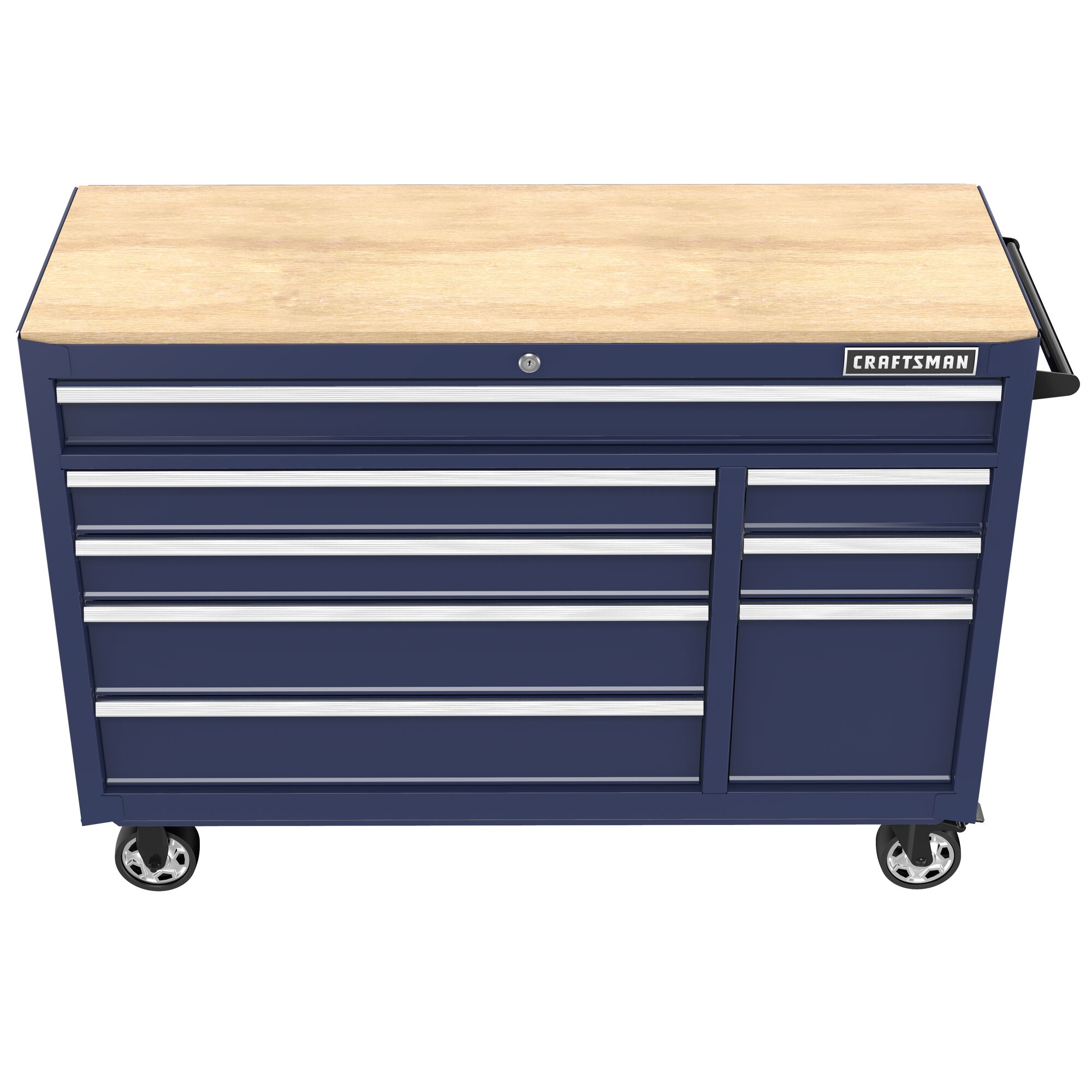 8 Drawer Hard Wood Tool Box Chest Cabinet Storage Locking Mechanic Shop  Garage