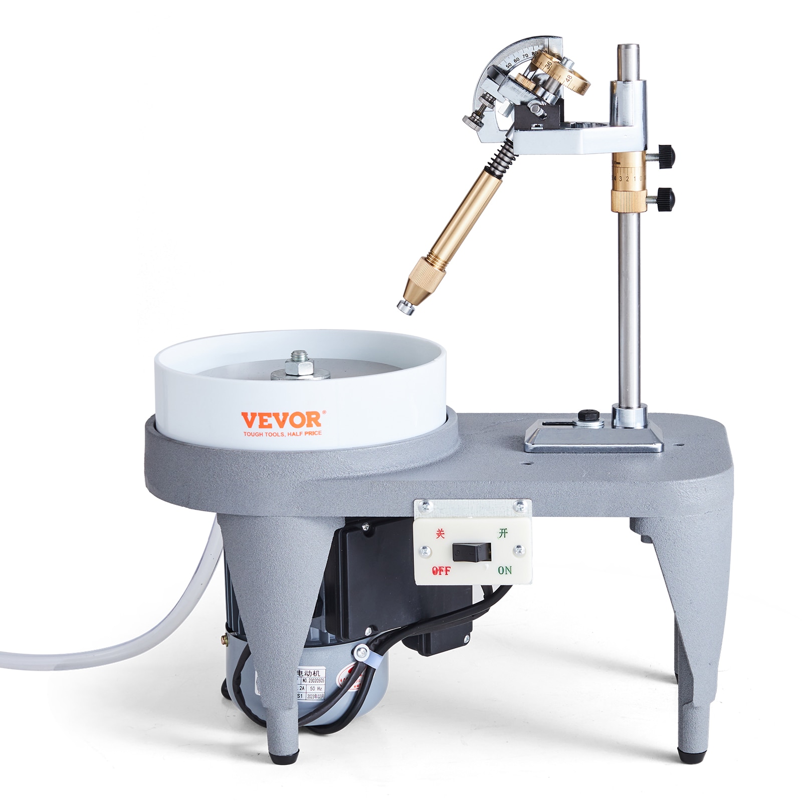 VEVOR Gem Faceting Machine, 2800RPM Jade Grinding Polishing Machine, 180W  110V Rock Polisher Jewel Angle Polisher, with Faceted Manipulator and 1 Bag  of Triangle Abrasive for Jewelry Polisher