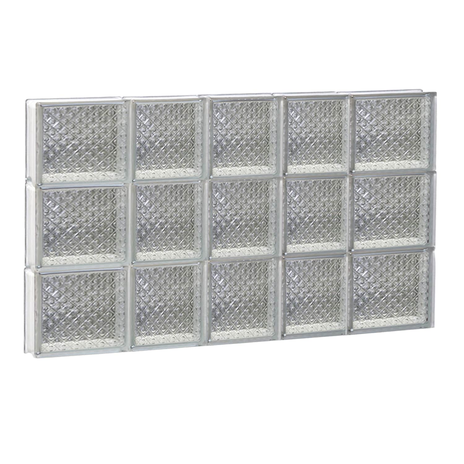 REDI2SET S3424DP Diamond Glass 32-3/4-in x 23-1/4-in Frameless Replacement Glass Block Window