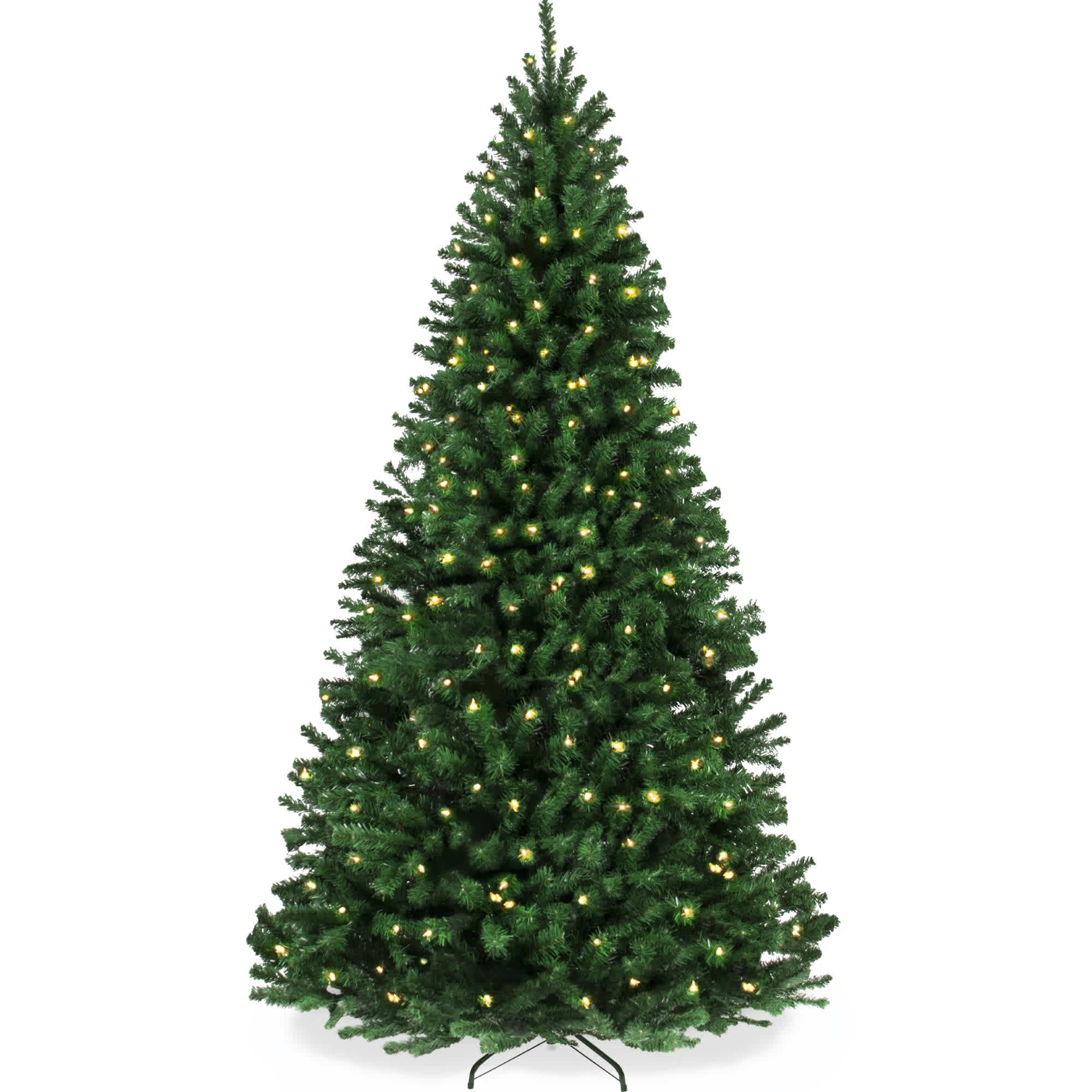 Best Choice Products SKY2888 Artificial Christmas Tree 7.5ft Premium Pre-Lit Spruce Design Dense Branches - Green Spruce