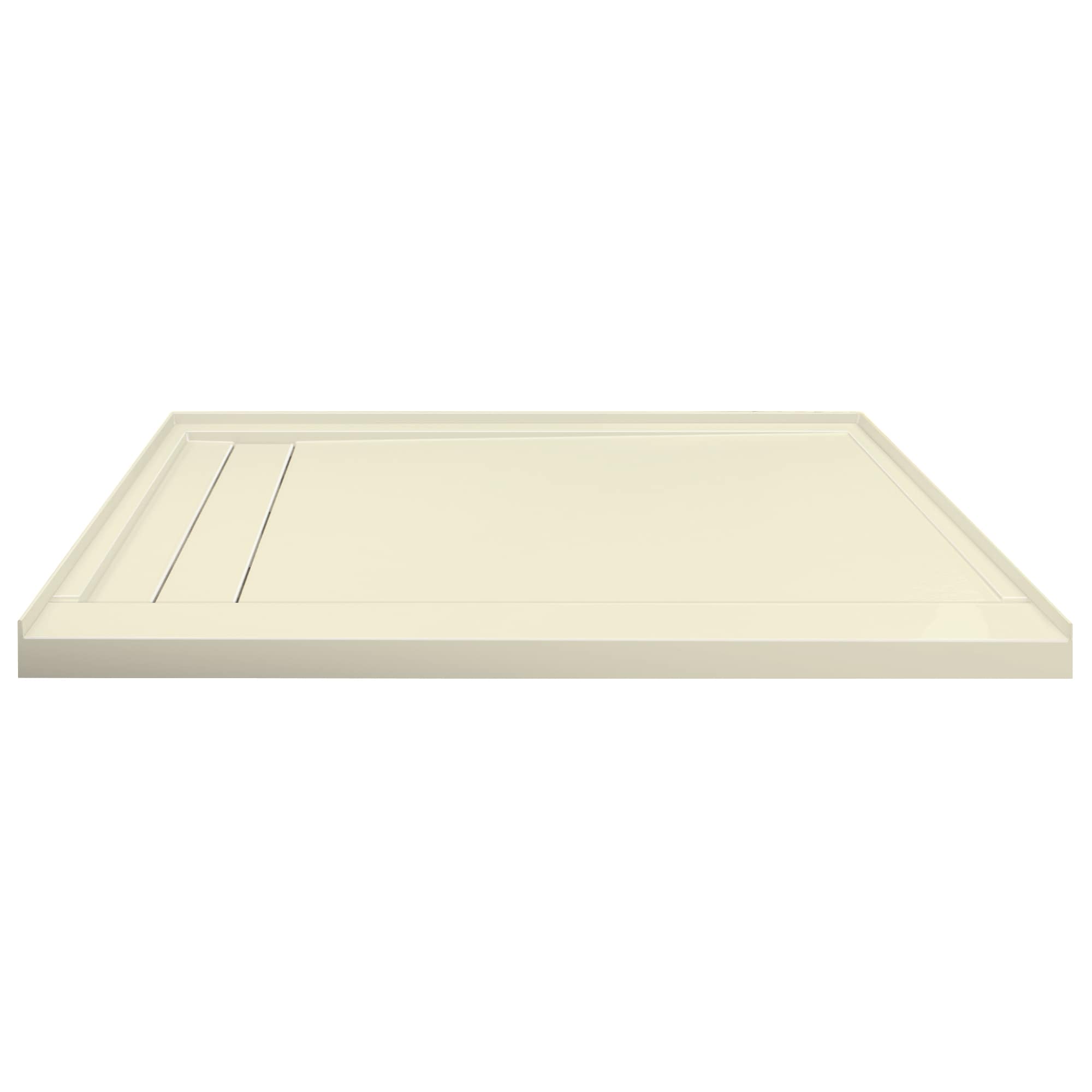 Transolid FLU6032L-38 Linear 32-in W x 60-in L with Left Drain Single Threshold Rectangle Shower Base (Biscuit)