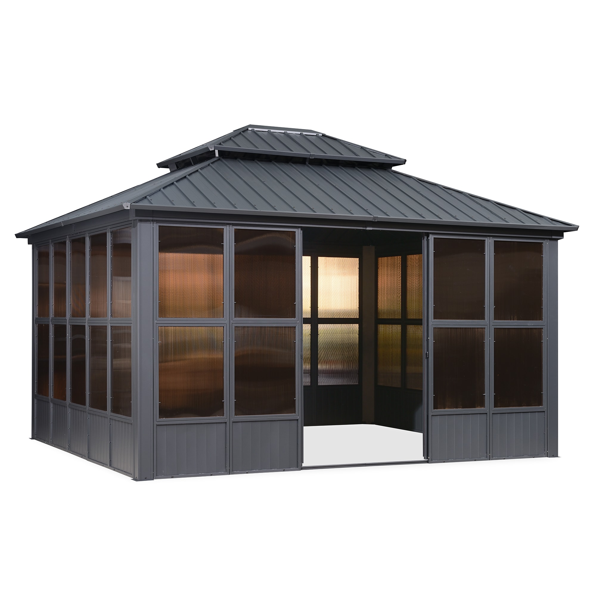 PURPLE LEAF LS04SRGY1214 Wood-Resin-Gazebos - View #2