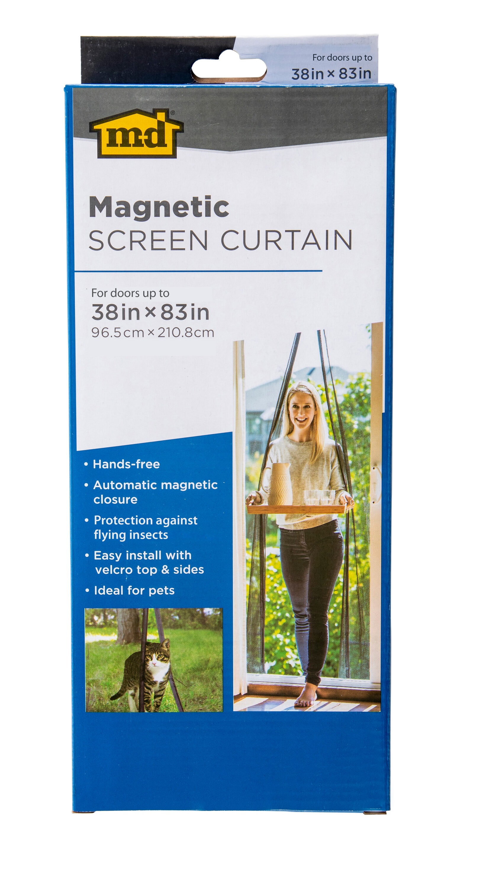 M-D 39-in x 83-in Black Polyester Screen Door in the Screen Doors