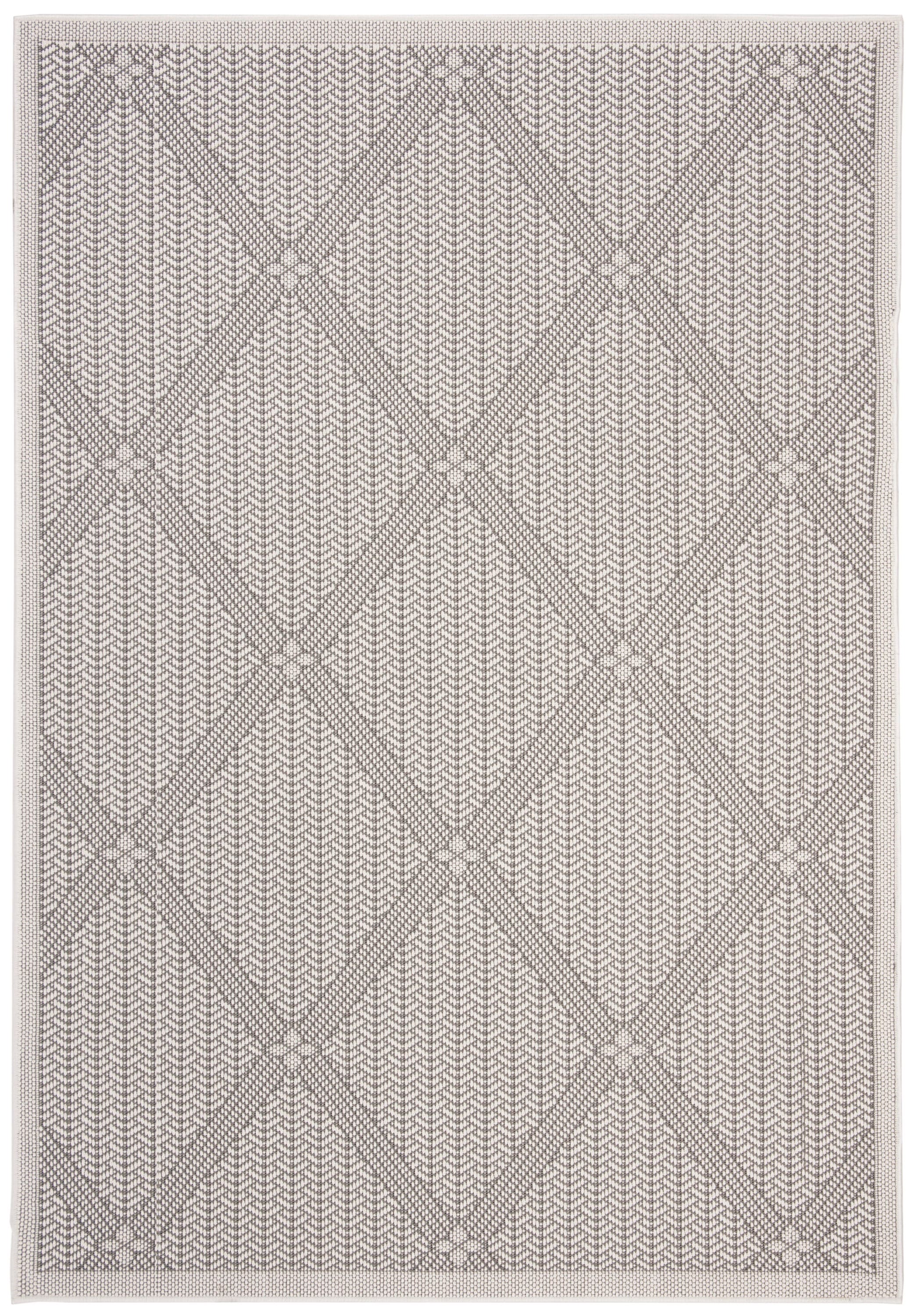 Safavieh MSRO339H-5 Martha Stewart Indoor Outdoor Tetyana 5 x 8 (ft) Loomed Polypropylene Charcoal/Beige Rectangular Indoor/Outdoor Geometric Farmhouse/Cottage Area rug