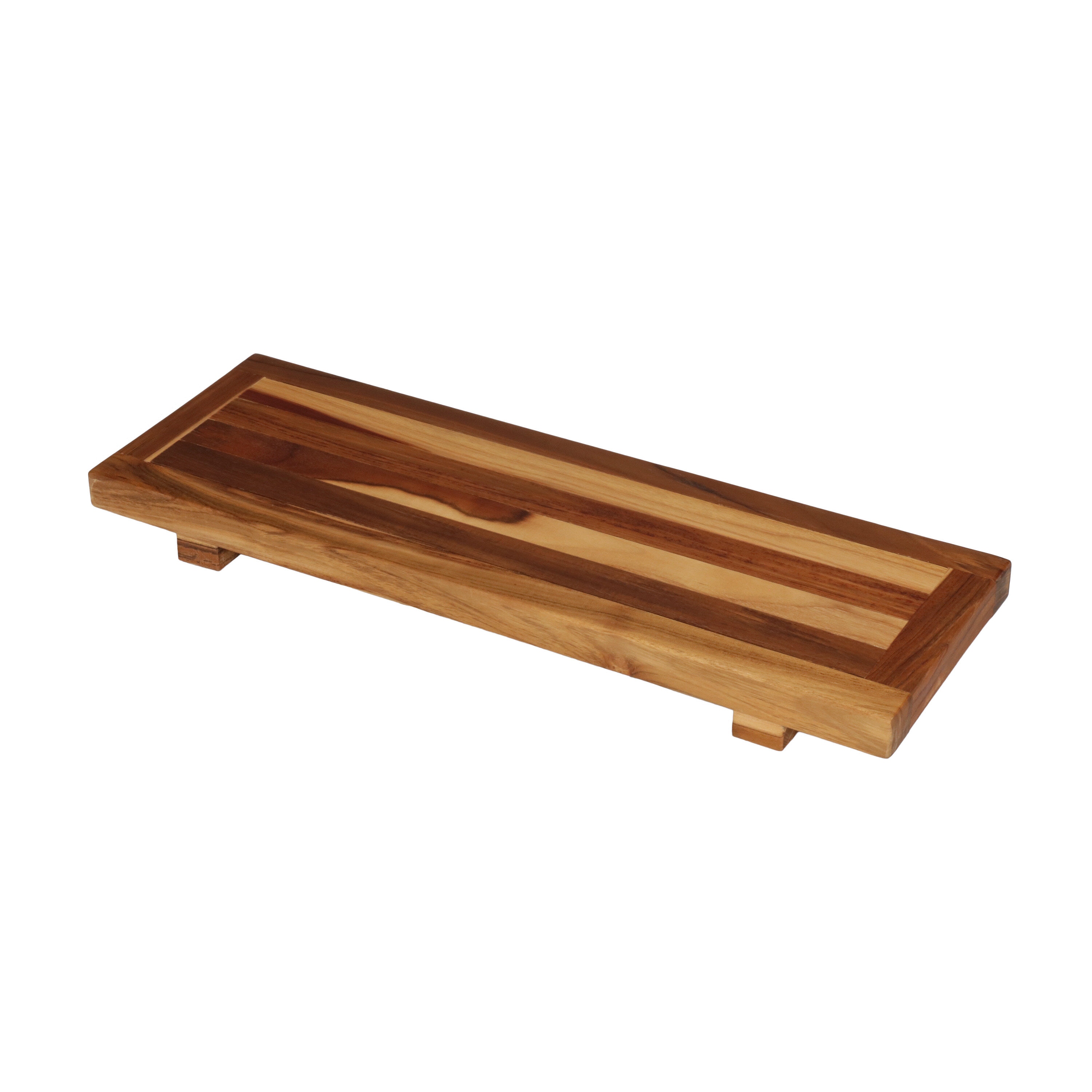 EcoDecors Eleganto 29in Wide Teak Wood Bathtub Storage Caddy - Bc-2