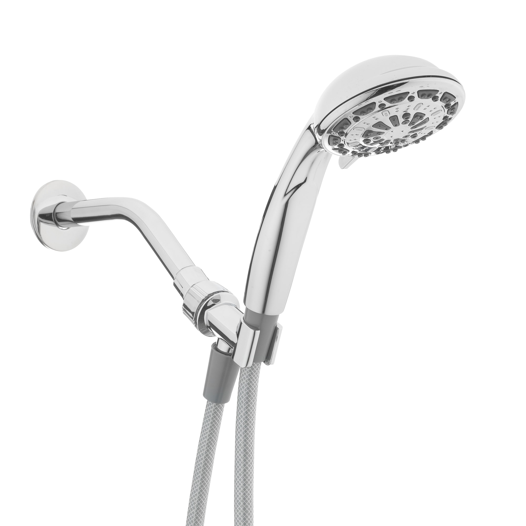 Project Source Allen + Roth Chrome Round Handheld Shower Head 1.8-GPM ...