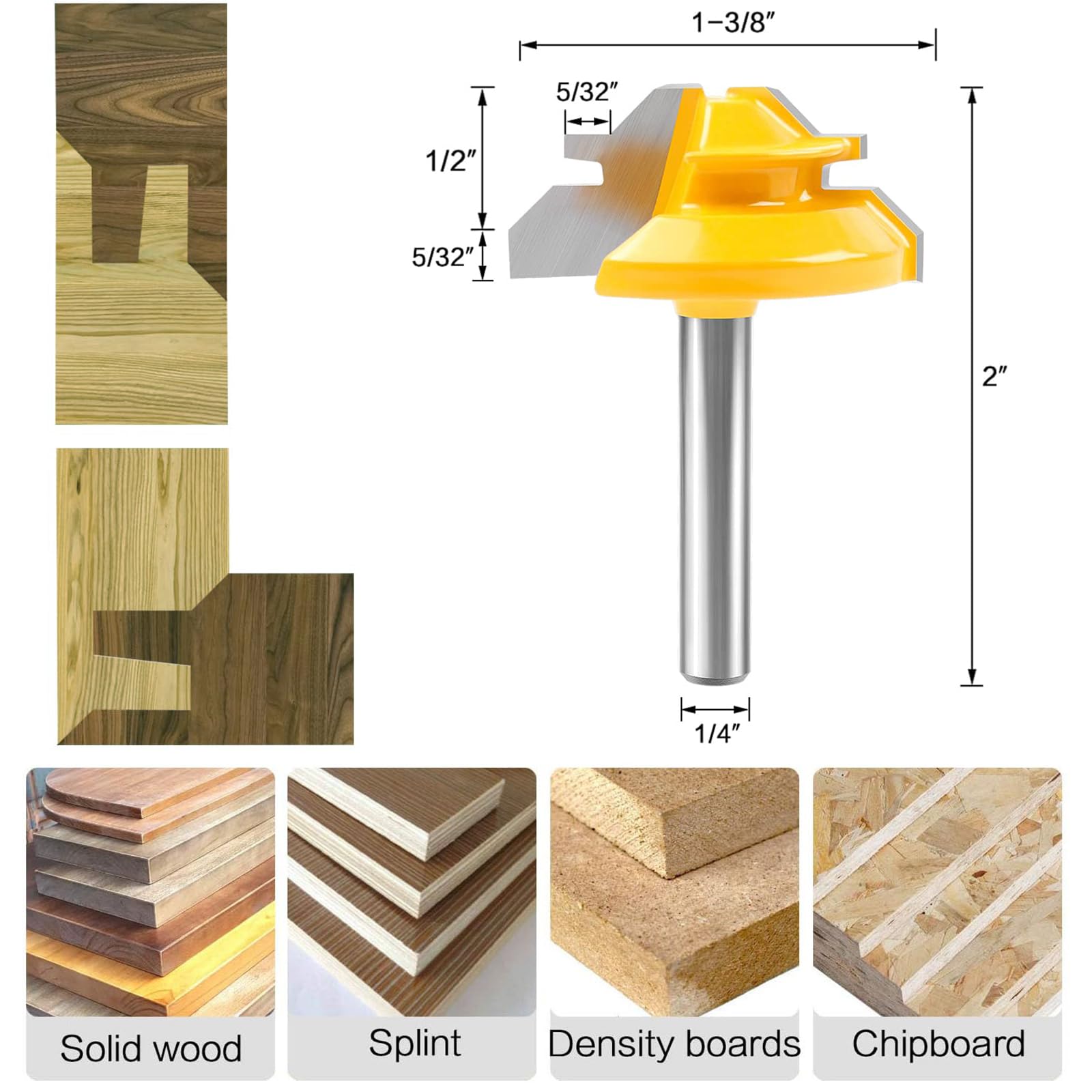 SenQWFa LDC0811Q336 Cabinetry-Joinery-Router-Bits - View #2