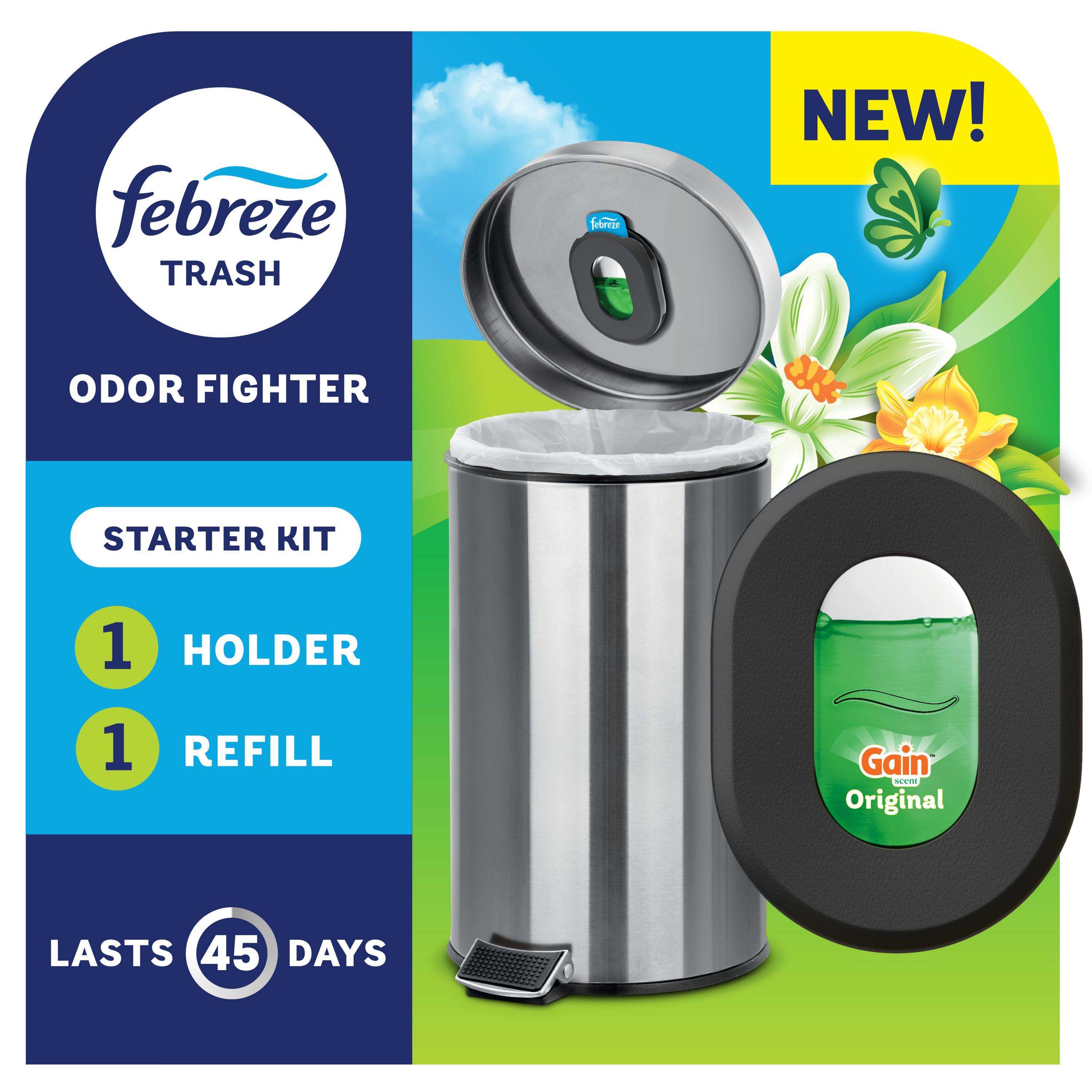 Febreze - Febreze Trash 1 -Count Gain Original Device Air Freshener