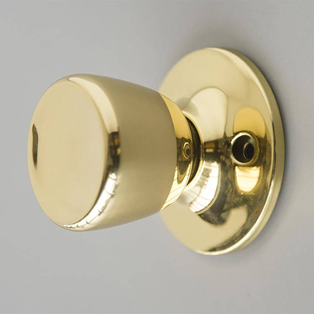 Design House Terrace Polished Brass Interior Dummy Door Knob 728287 at ...