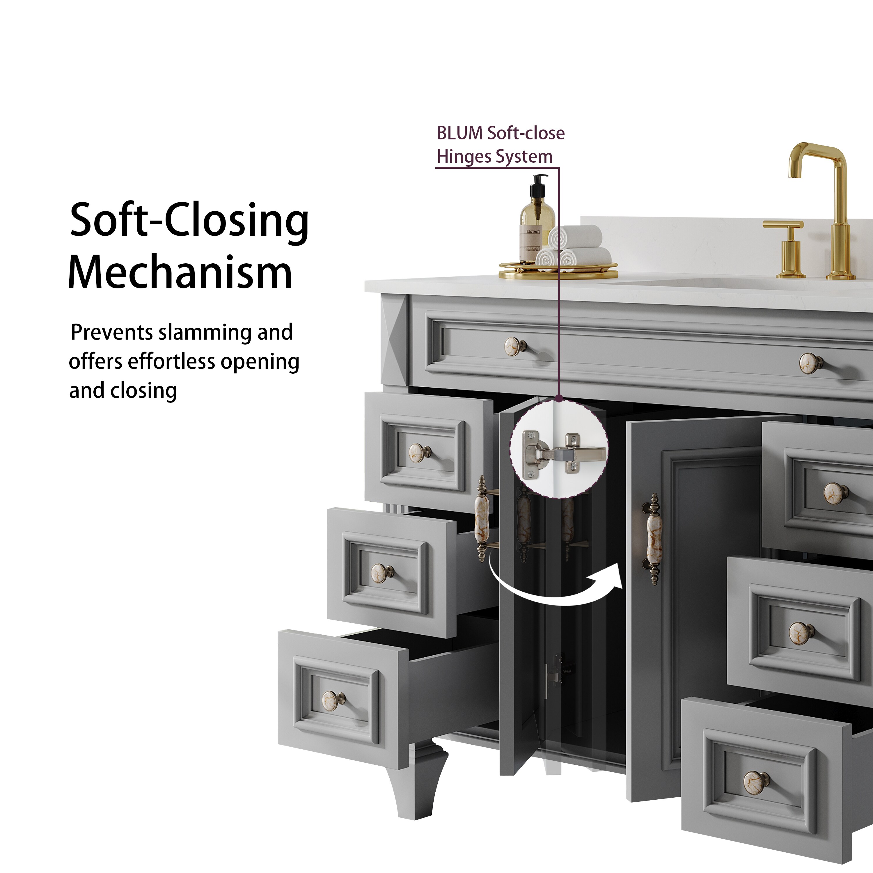 Forclover MF01AR-48TG Bath-Vanity-Combo - View #4
