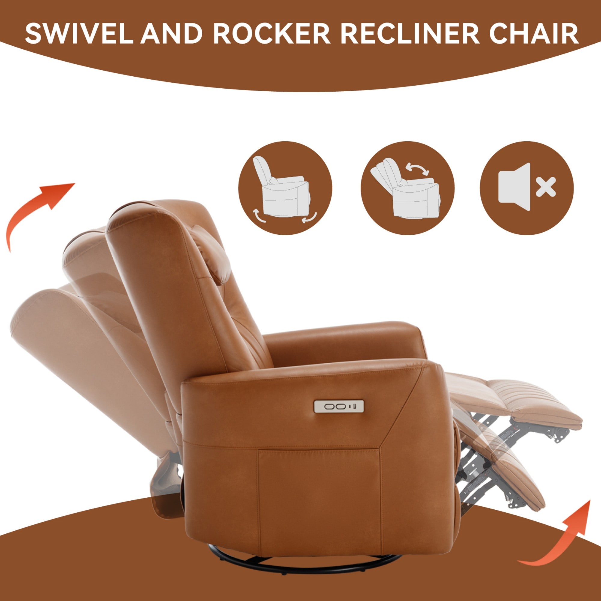 Clihome OF-1940PP10-DABR recliners - View #7
