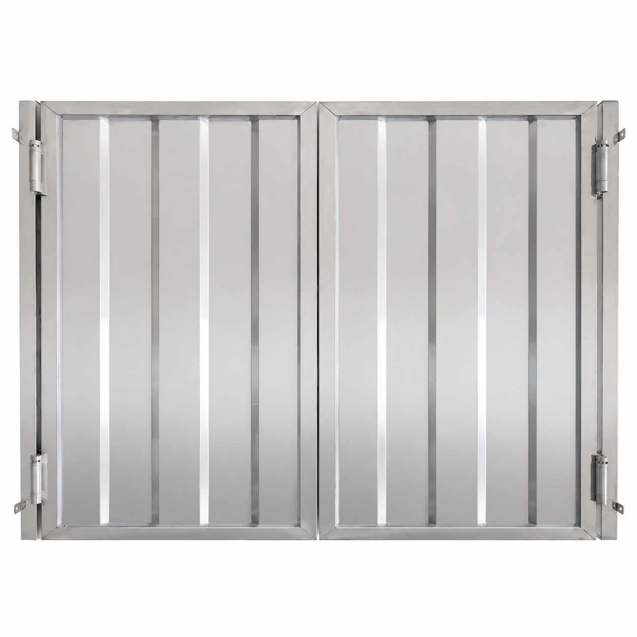 Aoibox  35 5 x 35 5 in Double Swinging Cafe Door with Adjustable Spring Hinges 304 Stainless Steel Corrugated