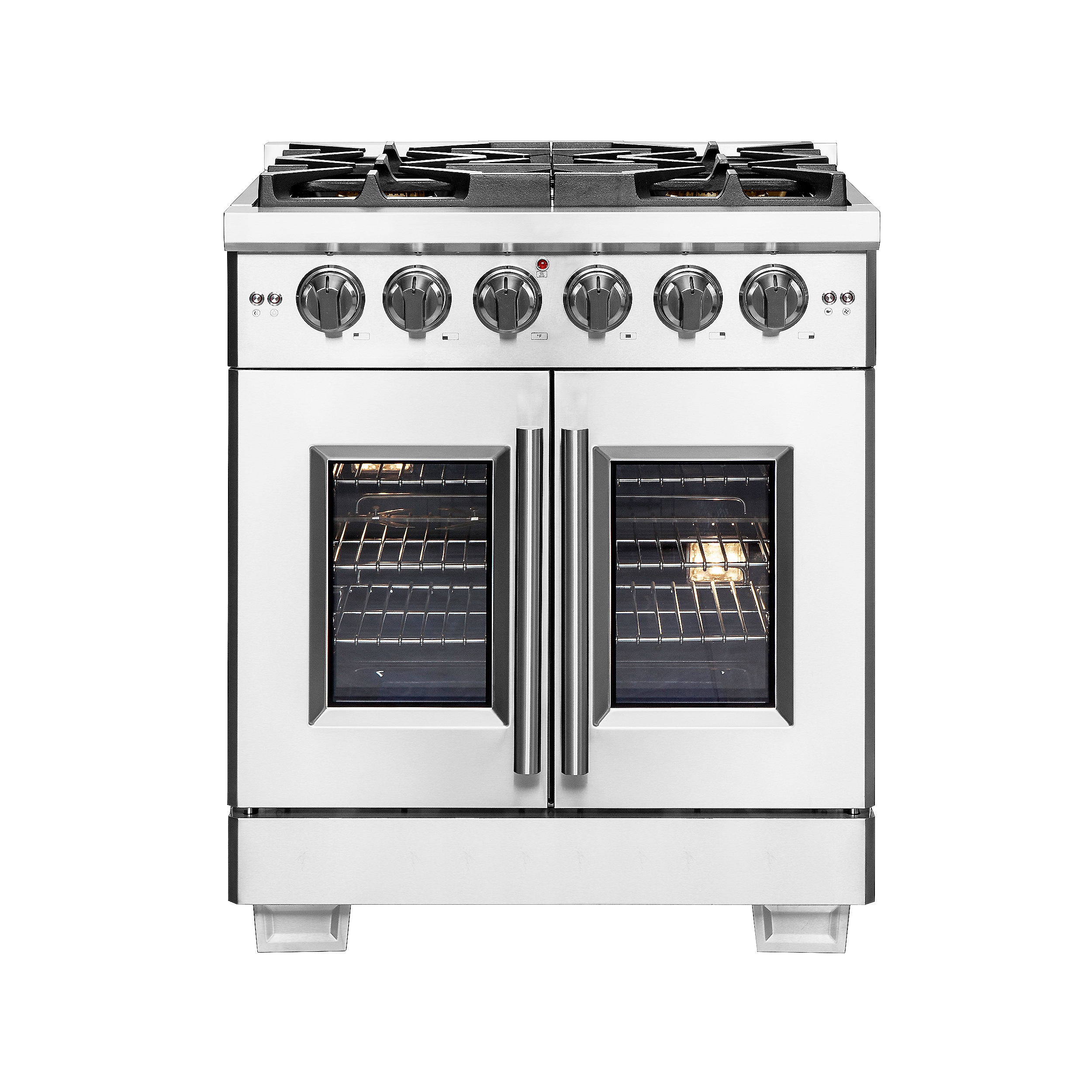 FORNO FFSGS6460-30 Capriasca 30-in 5 burners 4.32-cu ft Air Fry Convection Oven Freestanding Natural Gas Range ( Stainless Steel )