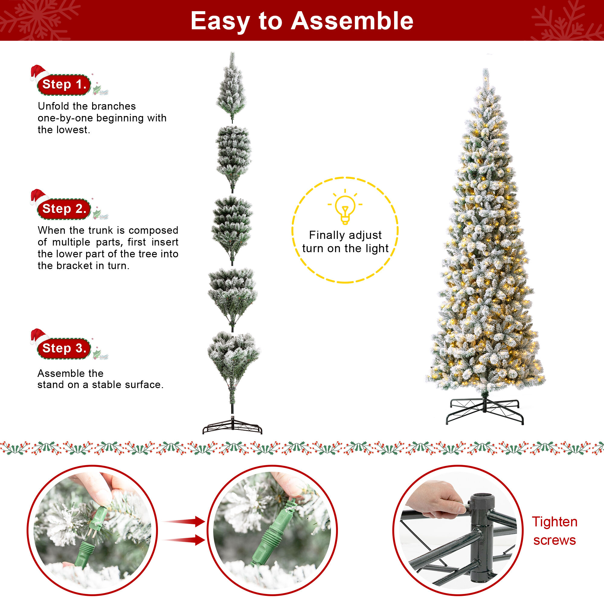 Glitzhome 2014600137 Artificial-Christmas-Trees - View #6