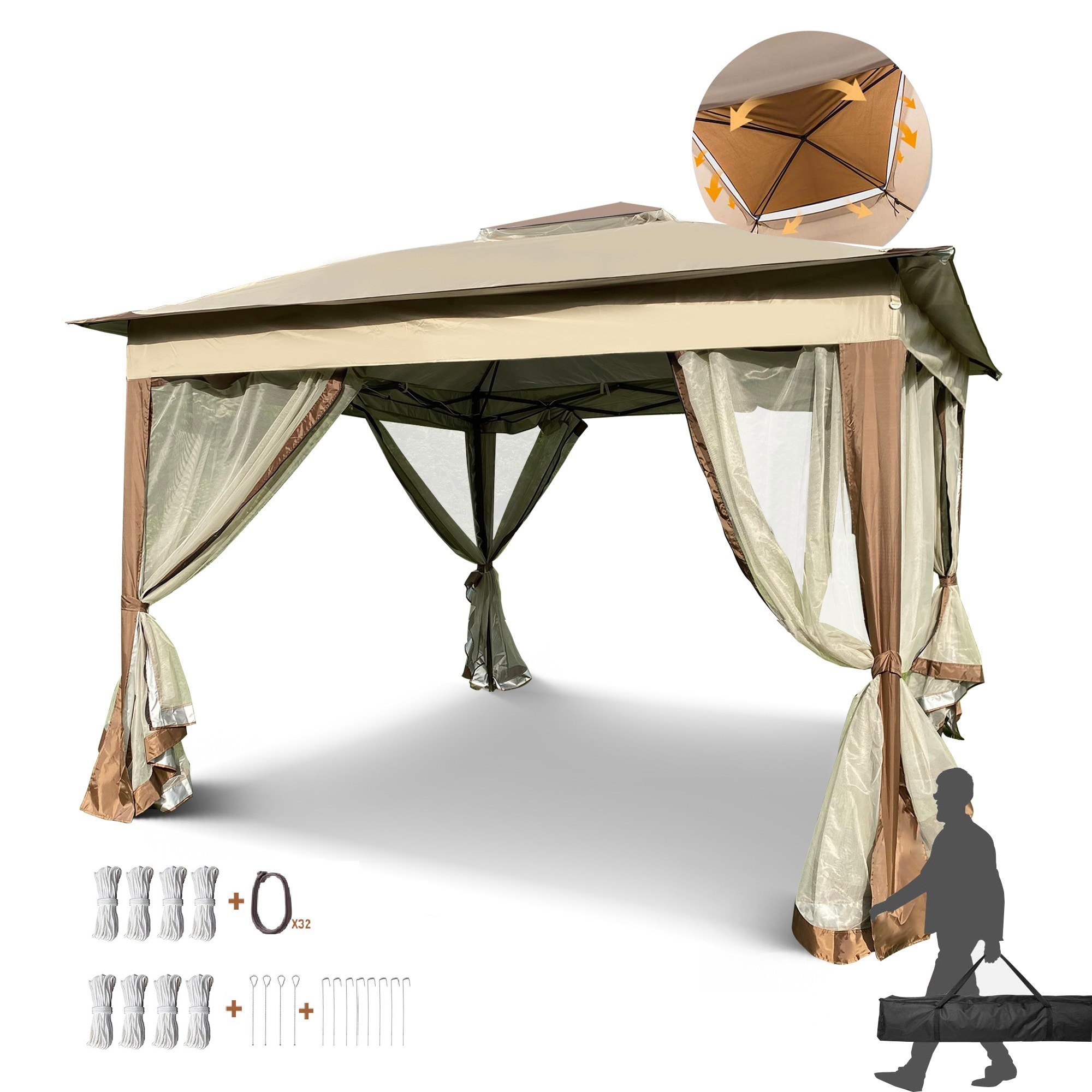 Clihome LHC-49094-W1199 Wood-Resin-Gazebos - View #4