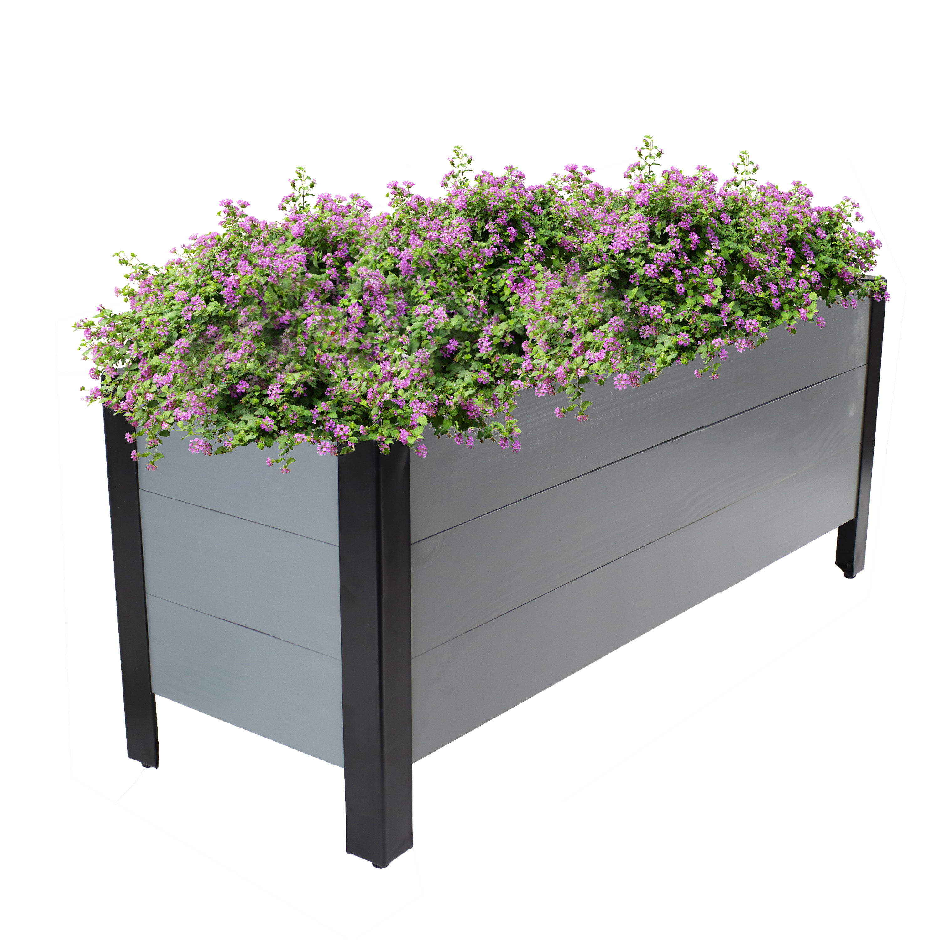 Sunnydaze Decor NPH-373 37-in W x 13-in L x 14.75-in H Elevated Gray Wood Raised Garden Bed