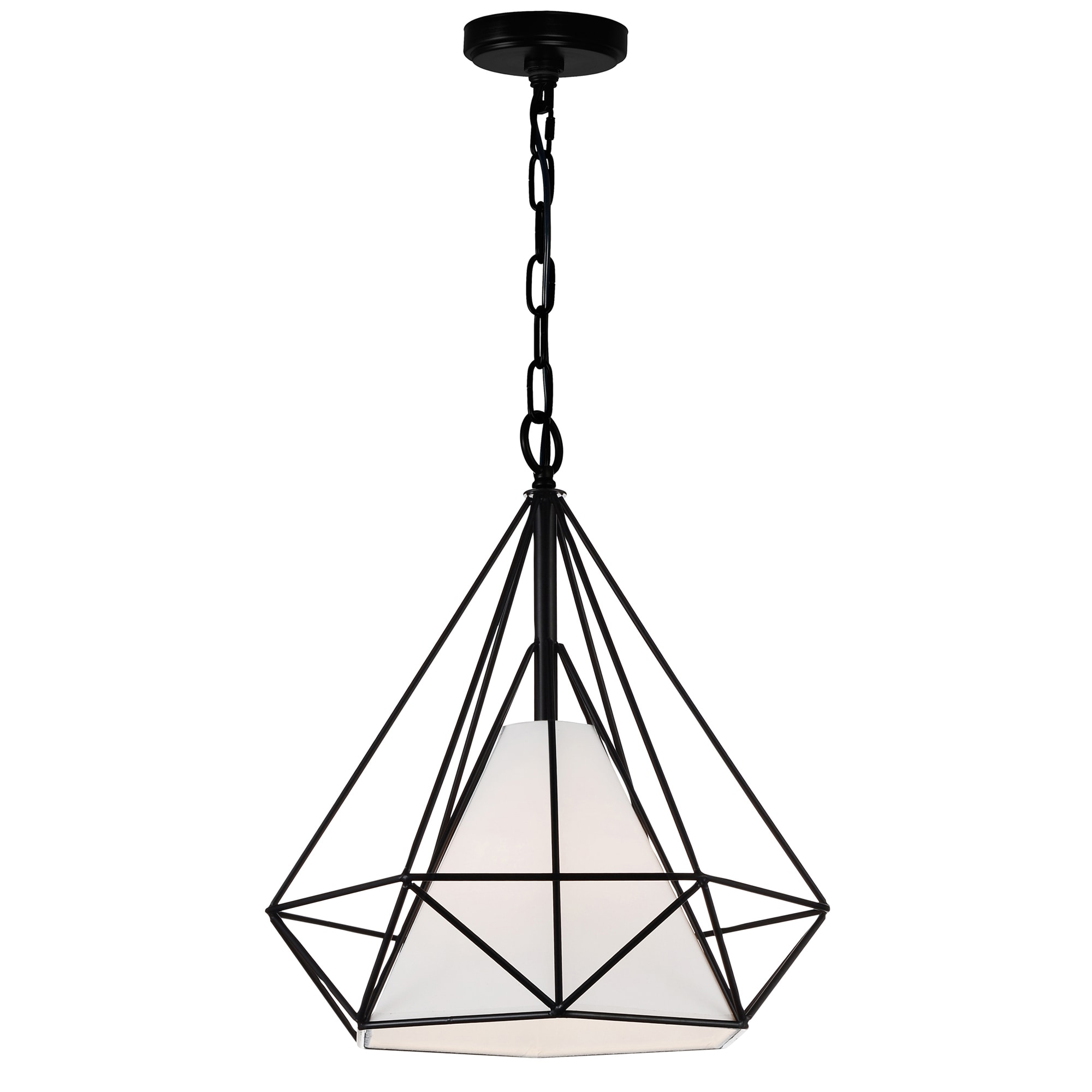 CWI Lighting Diamond Black Modern/Contemporary Geometric Hanging ...