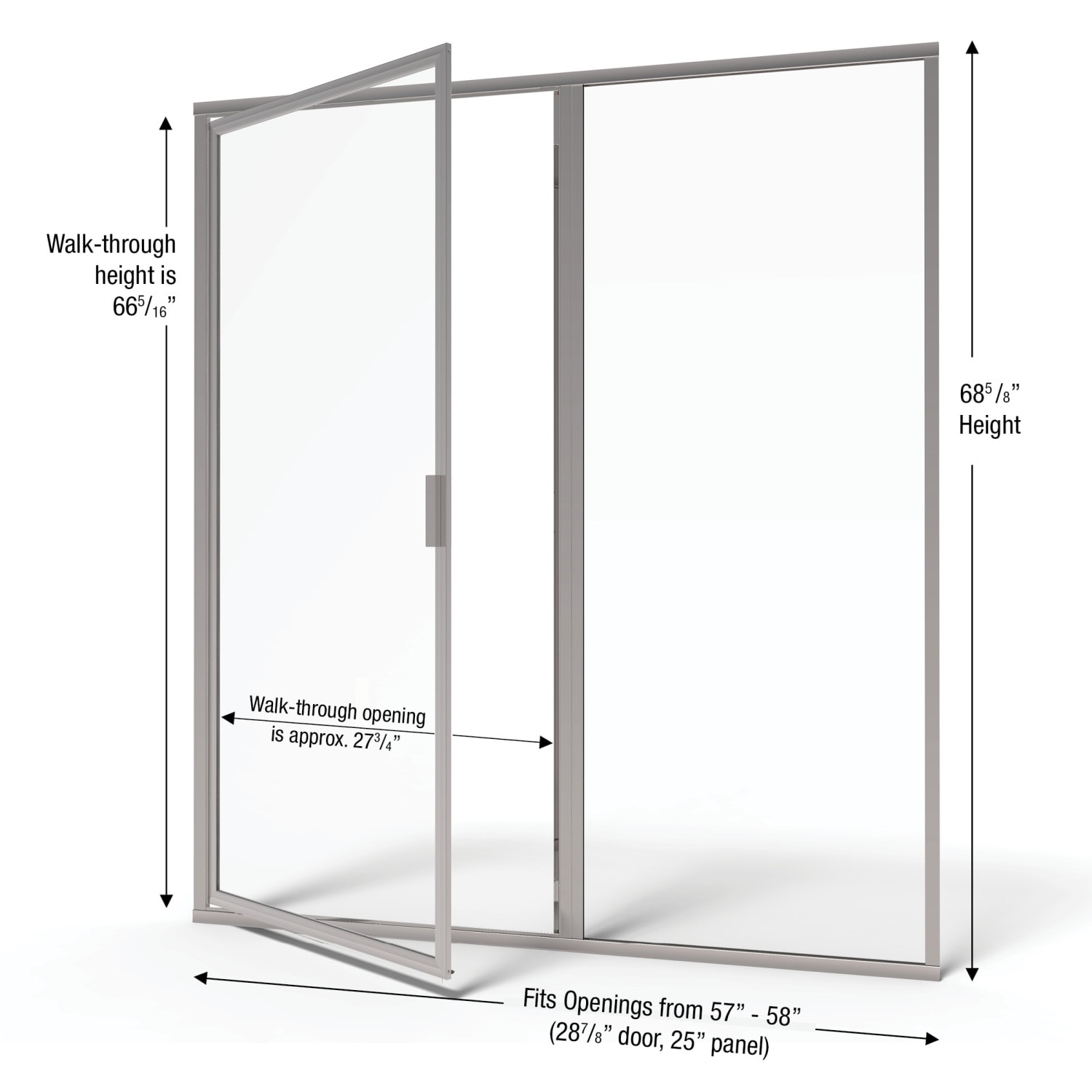 Basco DLXH35A5868XPSV Shower-Doors - View #2