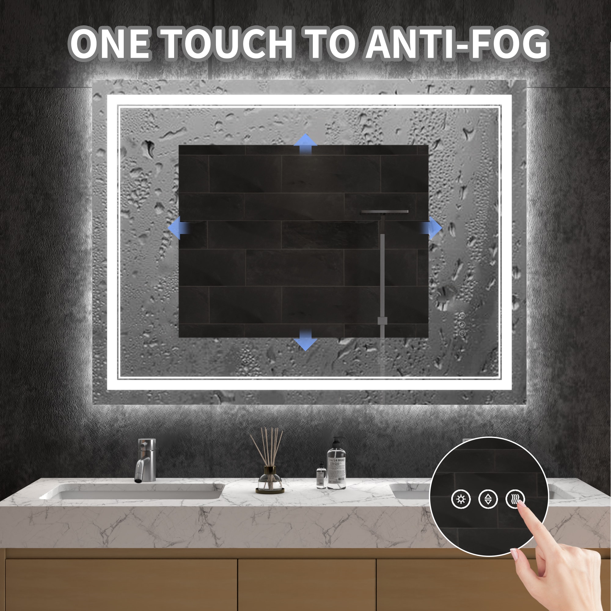 ExBrite DHBM4024FLAL Framed-Bath-Mirrors - View #6