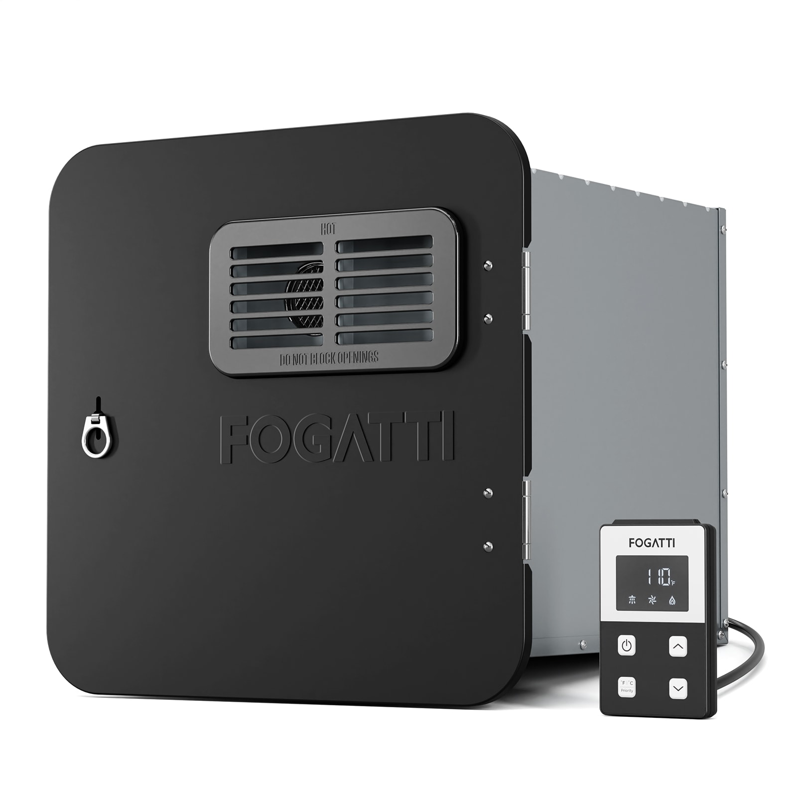 Fogatti Rv Tankless Water Heater InstaShower Ultra, 66,000 BTU, 0.5-3.9 GPM, with Black Door Mixing Tank, 2-Year Warranty Steps