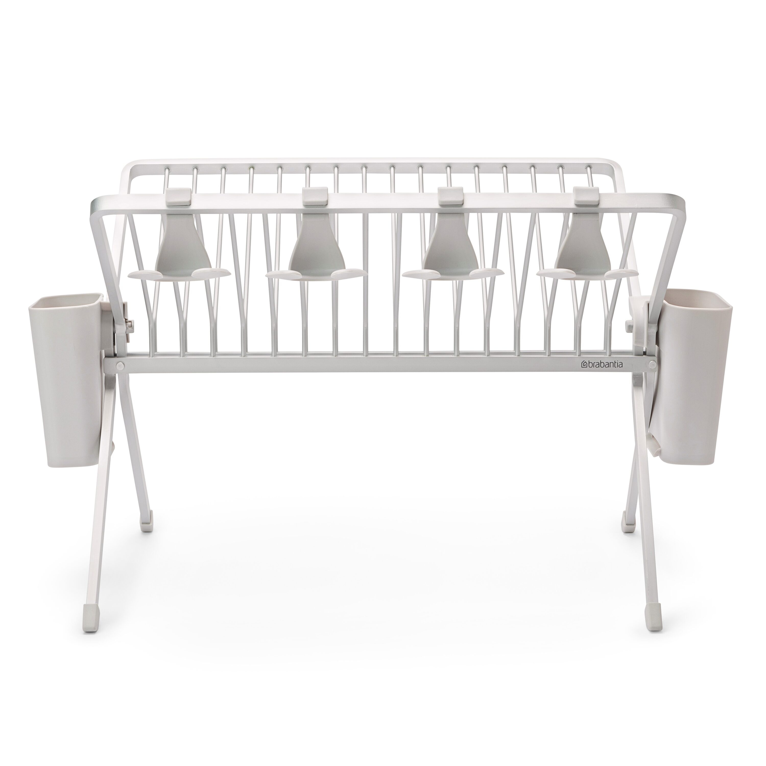 Brabantia SinkSide 20.1-in W x 16.5-in L x 13-in H Aluminum Dish Rack and  Drip Tray in the Dish Racks & Trays department at