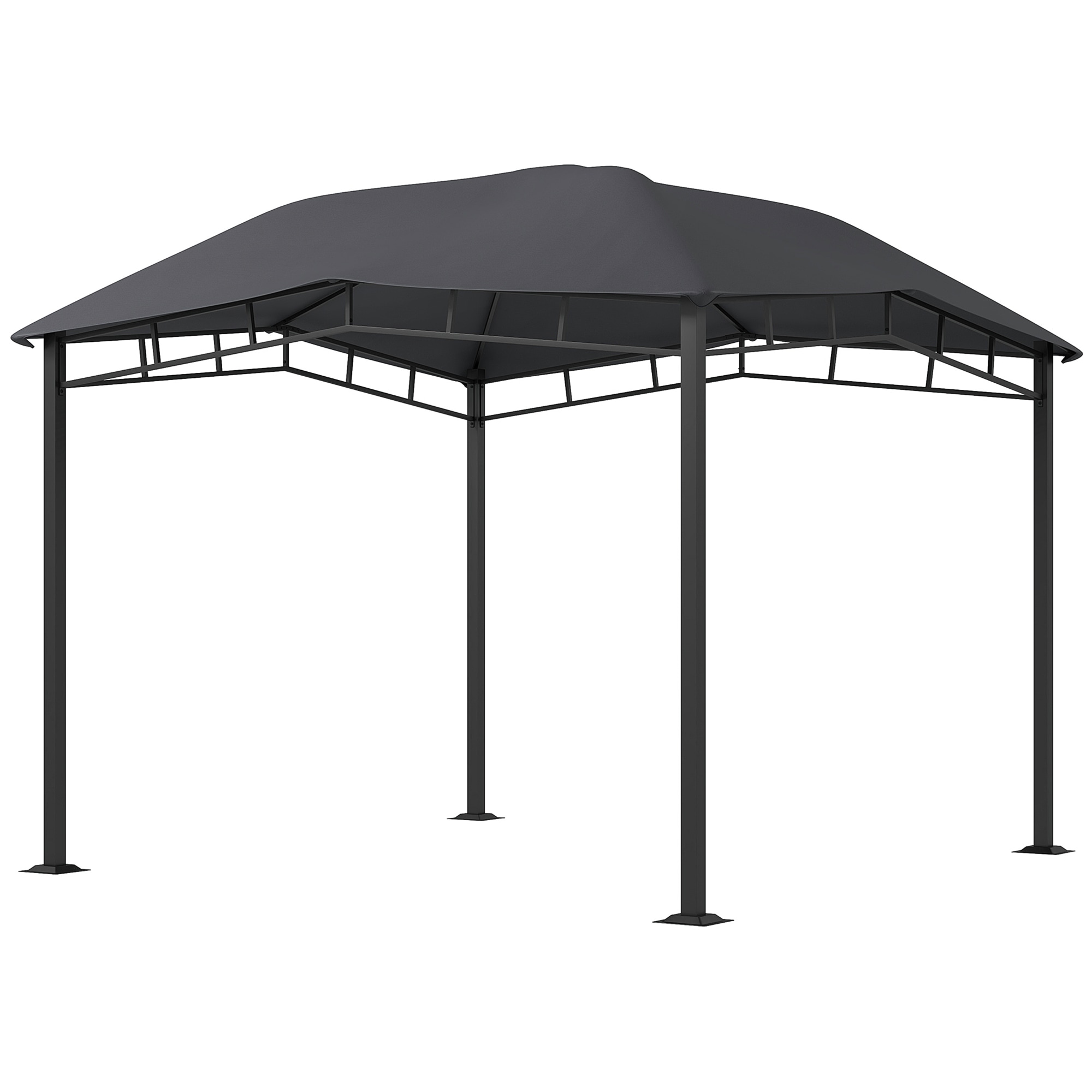 ToolCat BZ2-9-PW 10-ft x 10-ft Gray Gazebo with Soft Top Roof
