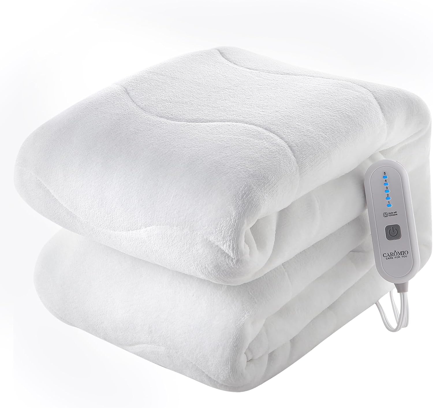 Qeetex LHF-DRT-QCP8X046 Heated Mattress Pad Twin Size - Fast Heating 5 Heat Settings and 10 Hours Auto-Off Quilted Electric Mattress Pad with Overheating Protection Twin 39x75 Inch White