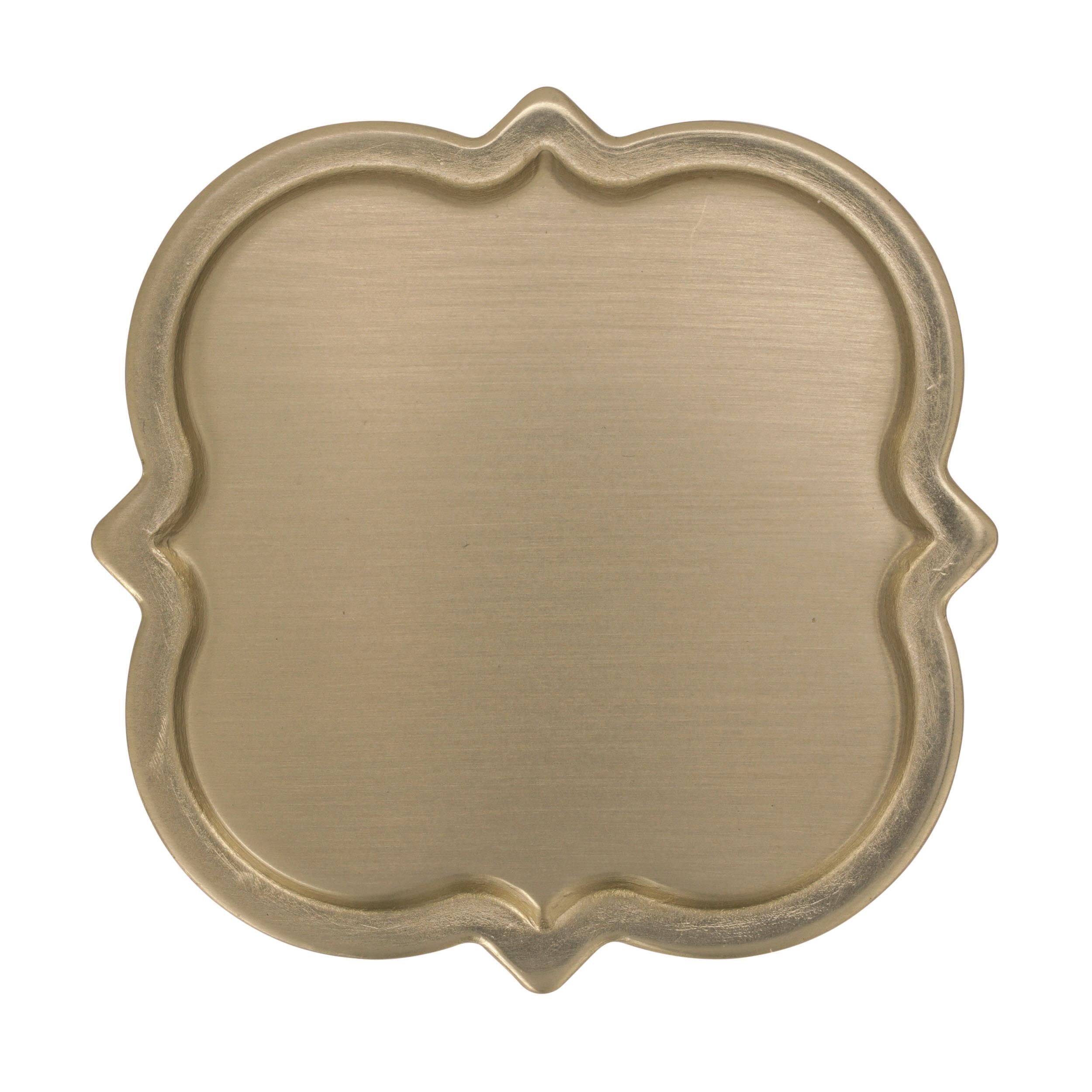 Golden Champagne Traditional Square Cabinet Knob with Mounting Hardware