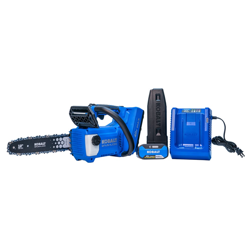 Kobalt 40-volt 33-cc 12-in Battery 40 Amp 4 Ah Chainsaw Battery Included Charger Included #KTCS 1040A-03