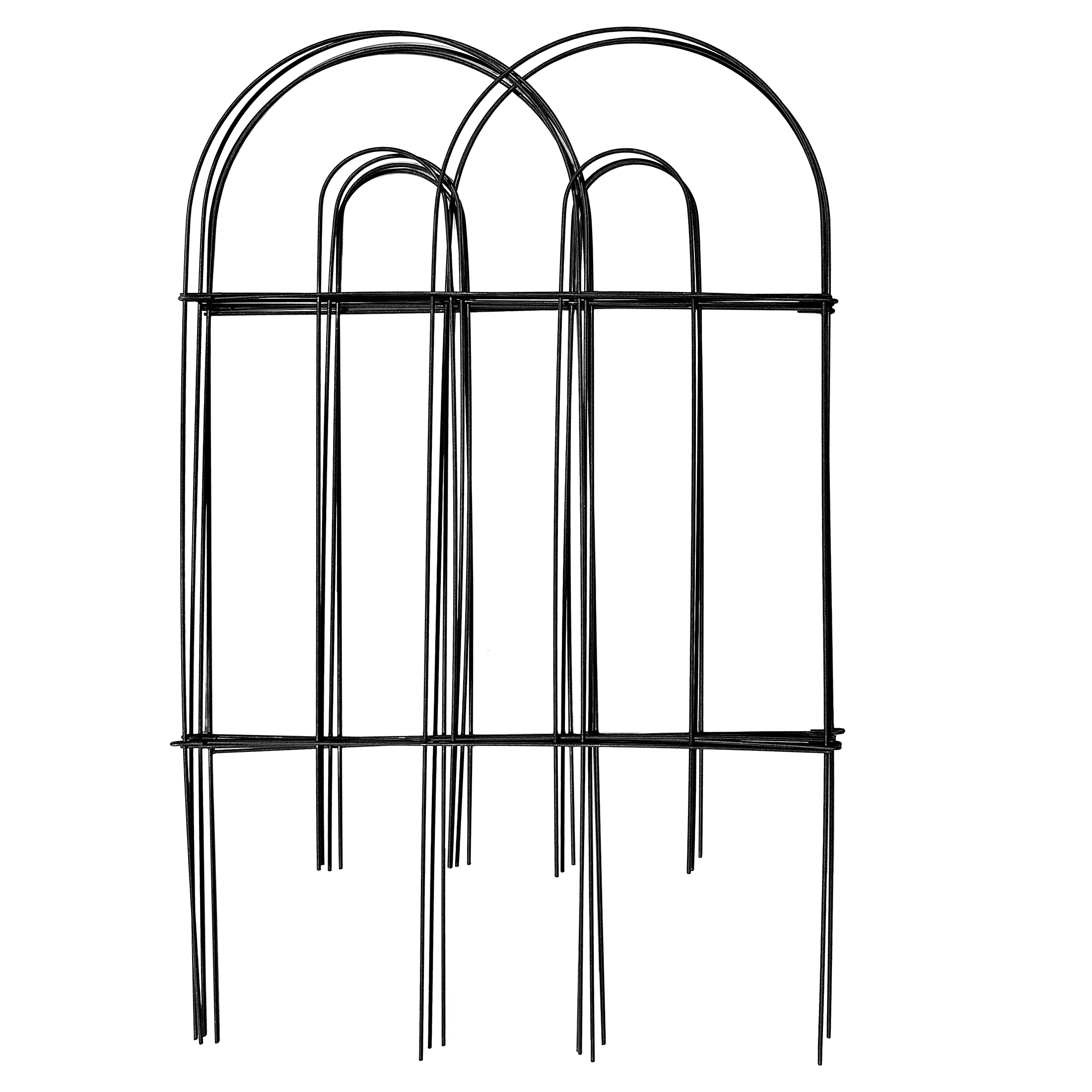 GARDEN CRAFT 071190 0.2-in x 17.72-in x 28-in Black Metal Steel Border fencing