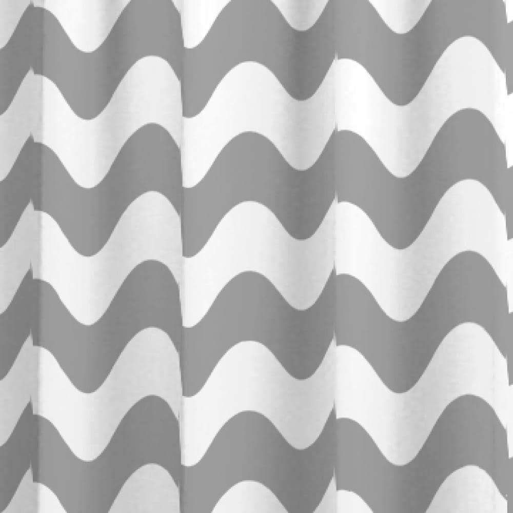 Grey Chevron Blackout Rod Pocket Valance, 42x18