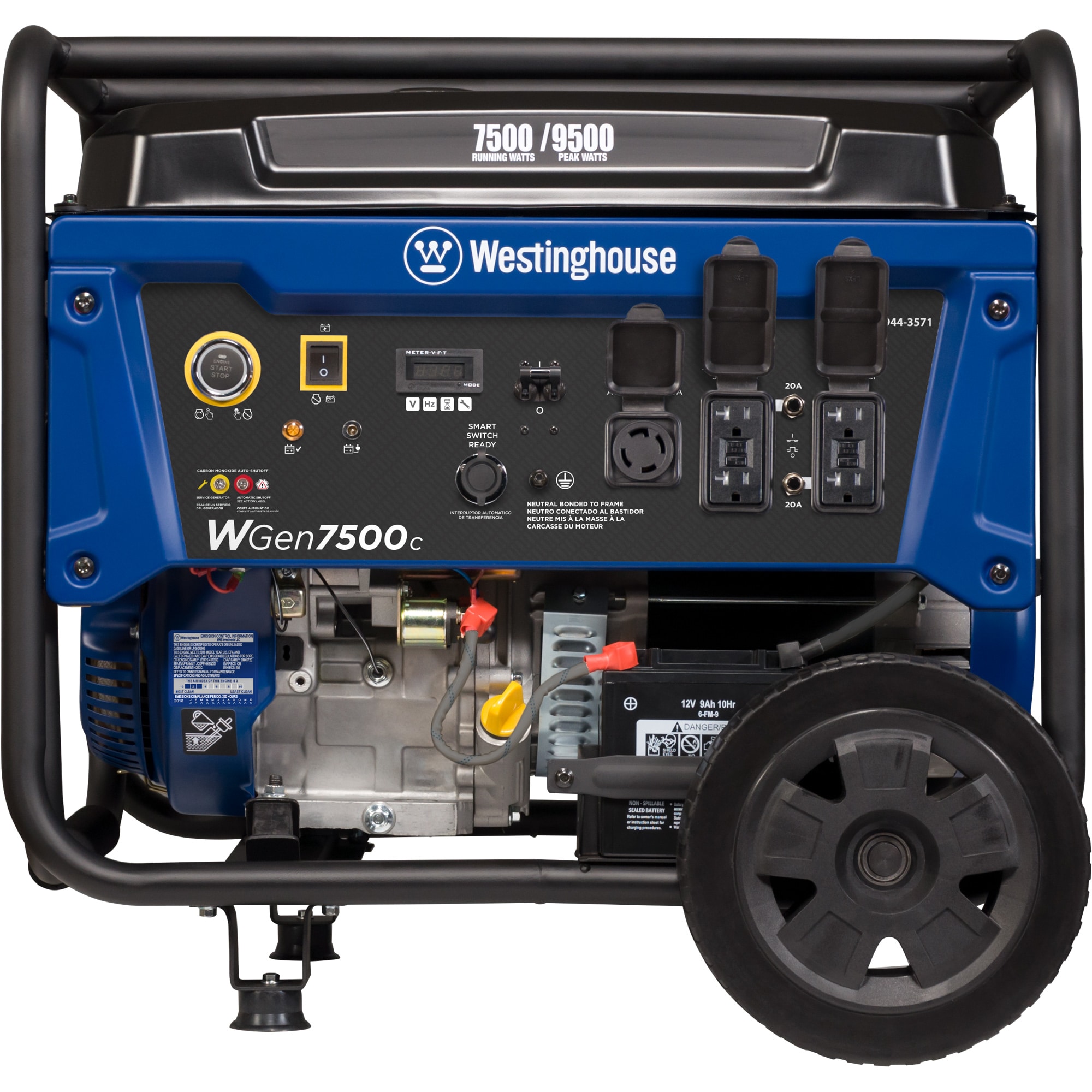 Westinghouse WGen7500c 7500-Watt Single Fuel (Gasoline) Portable