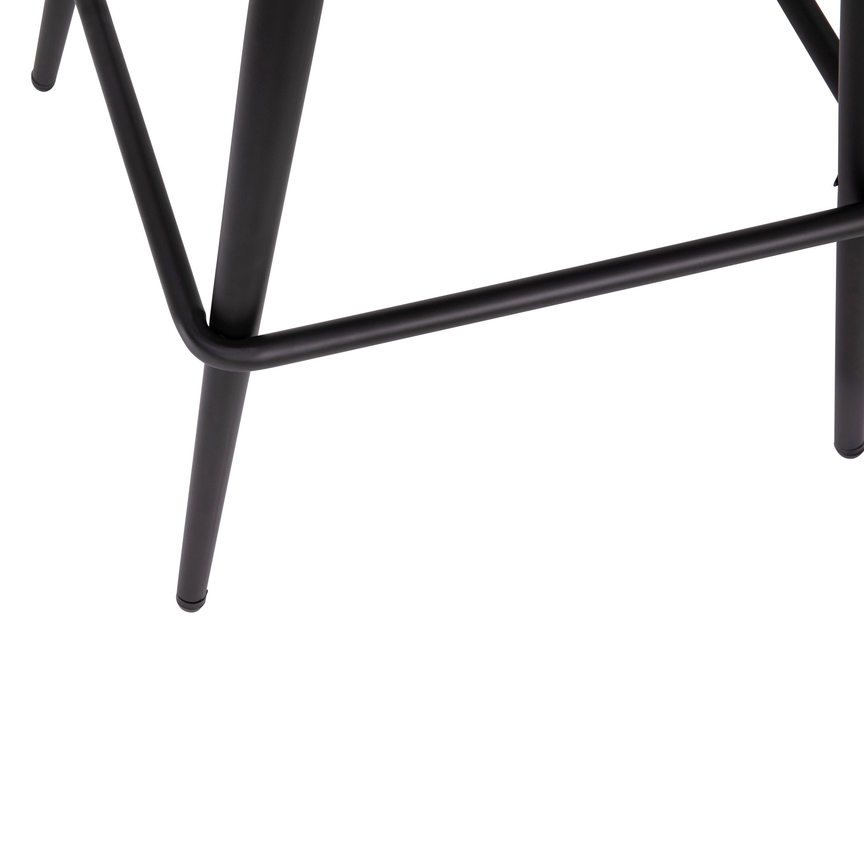 Alita Gray Faux Linen and Metal Counter Stools