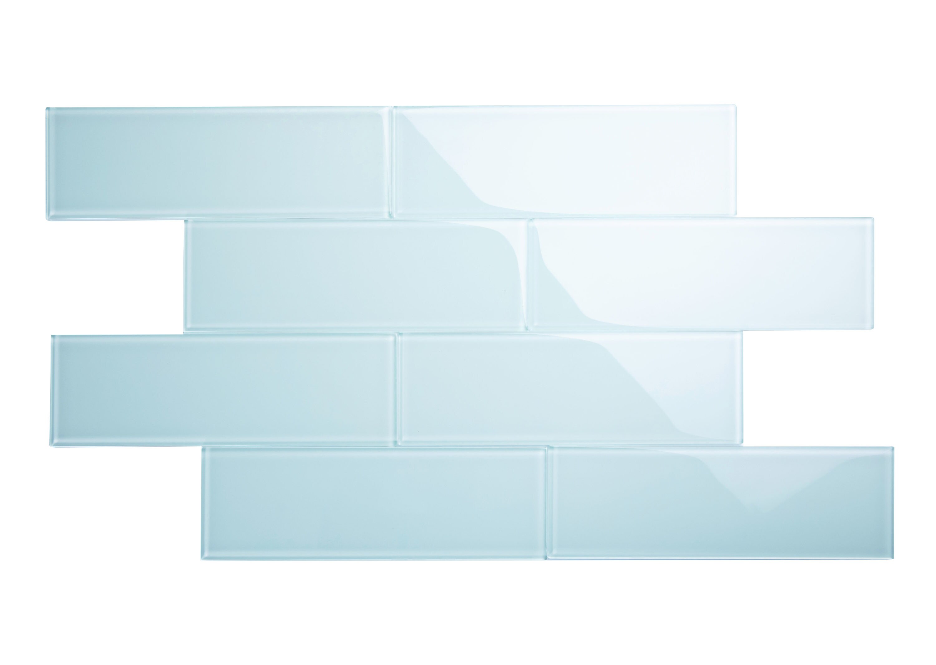 Giorbello 4x12 glass subway tiles 15-Pack Morning Sky Blue 4-in x 12-in ...