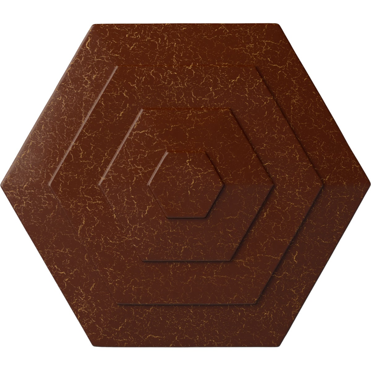 Ekena Millwork CM23WFBMC Woodruff 23.25-in W x 23.25-in L Painted Burnished Mahogany Crackle Polyurethane Whole Ceiling Medallion