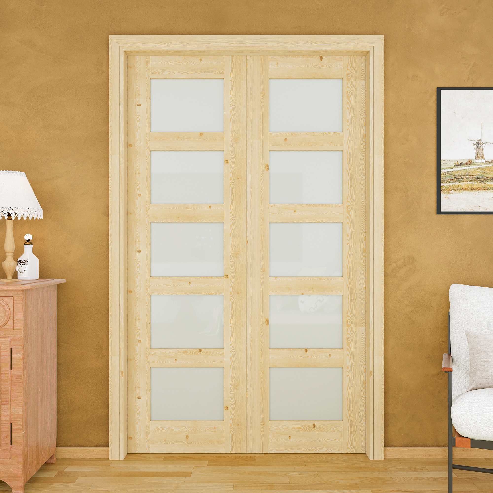 JUJUBON IN-PDPK-5L-P-W-56 Pocket-Doorframe-Screens - View #2