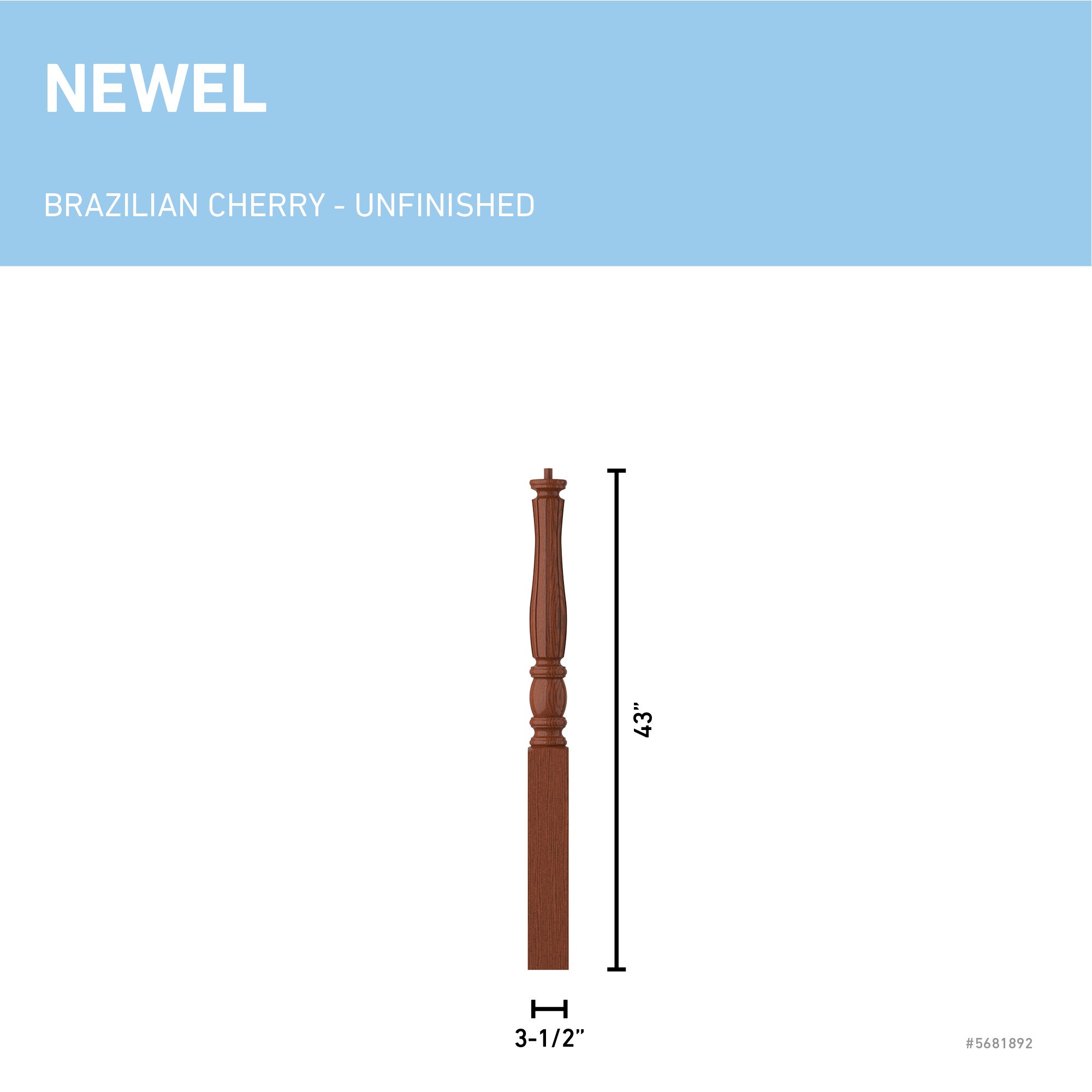 L.J. Smith Stair Systems LJF-3310-BRZC Interior-Stairpart-Newel-Posts - View #3