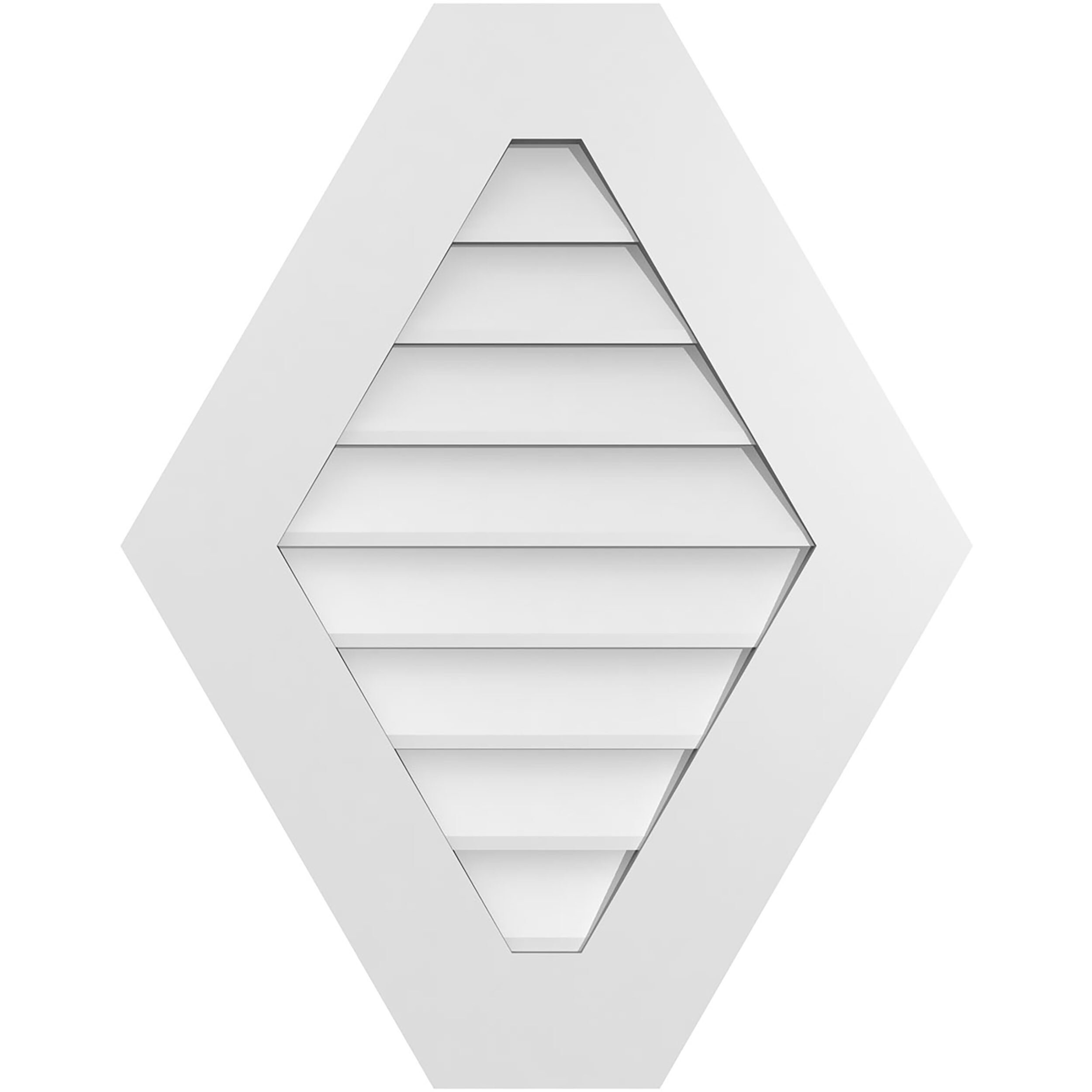 Ekena Millwork GVPHP22X2801SN 22-Inches x 28-Inches Off-white Peaked PVC Gable Louver Vent
