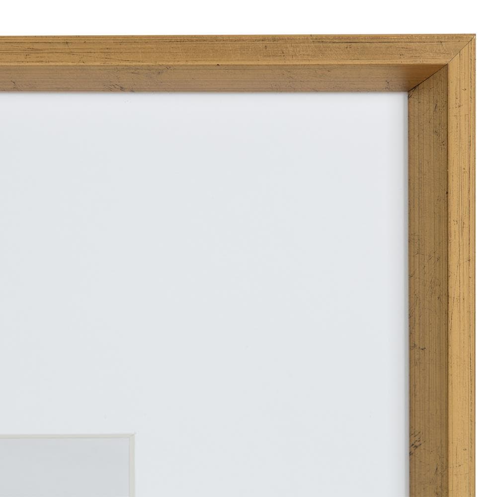 Kate and Laurel Calter Modern Wall Picture Frame Set White 16x20 Matted to 8x10 Pack of 3