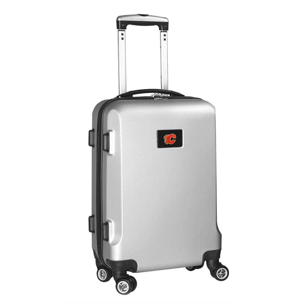 Mojo Licensing NHFAL204_SILVER NHL Calgary Flames 24 x 15 x 9 Silver Polycarbonate Hardshell Carry-on Bag (1-Bag)