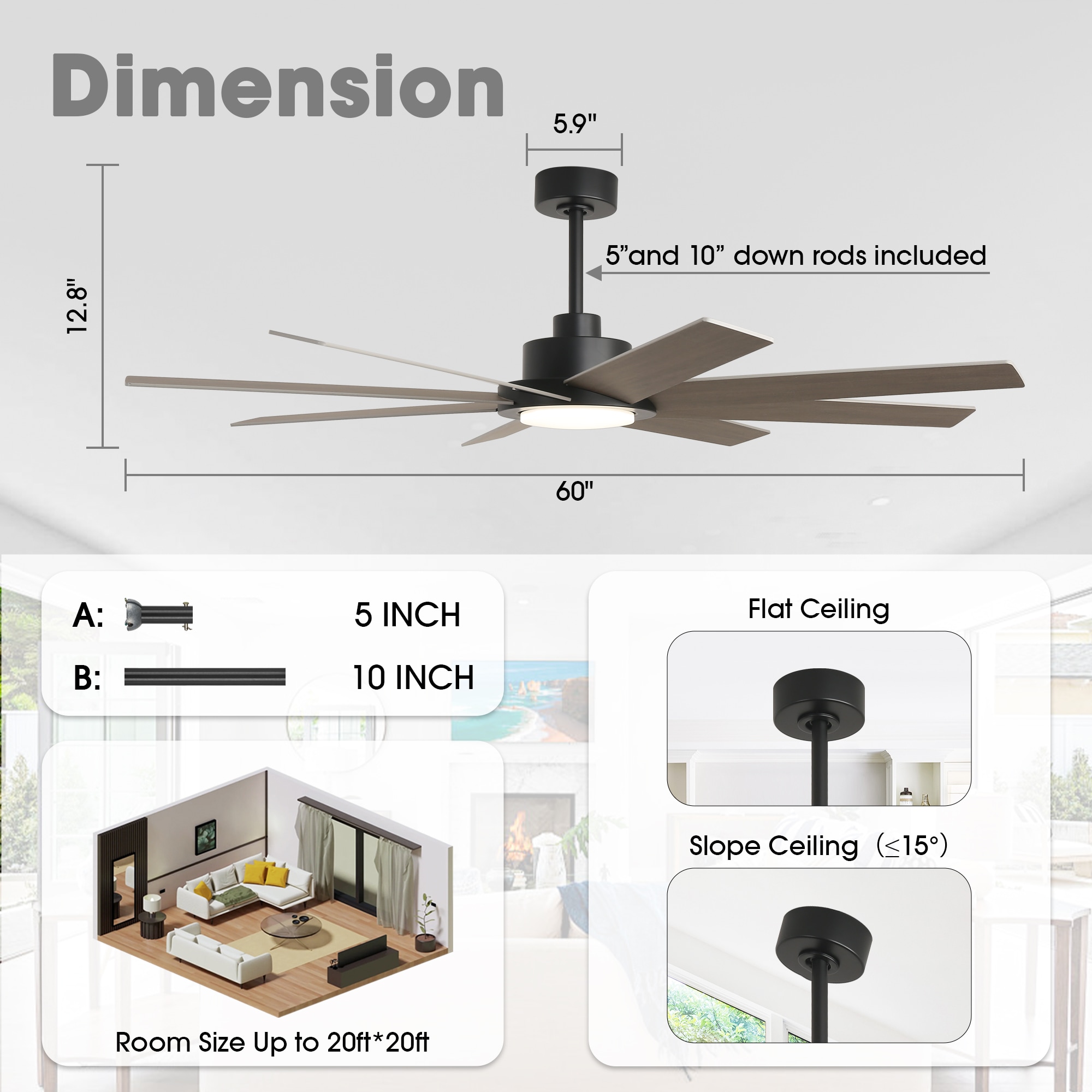 Matrix Decor MDF6387110V Ceiling-Fans - View #6