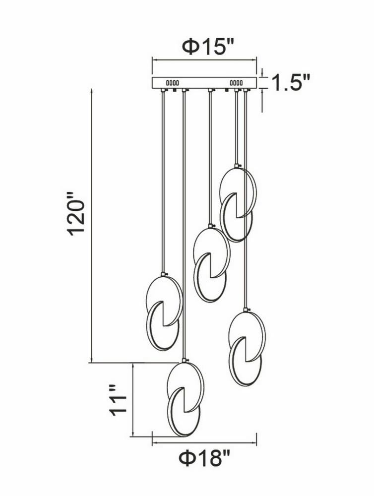 CWI Lighting 1206P18-5-629 Pendant-Lights - View #8
