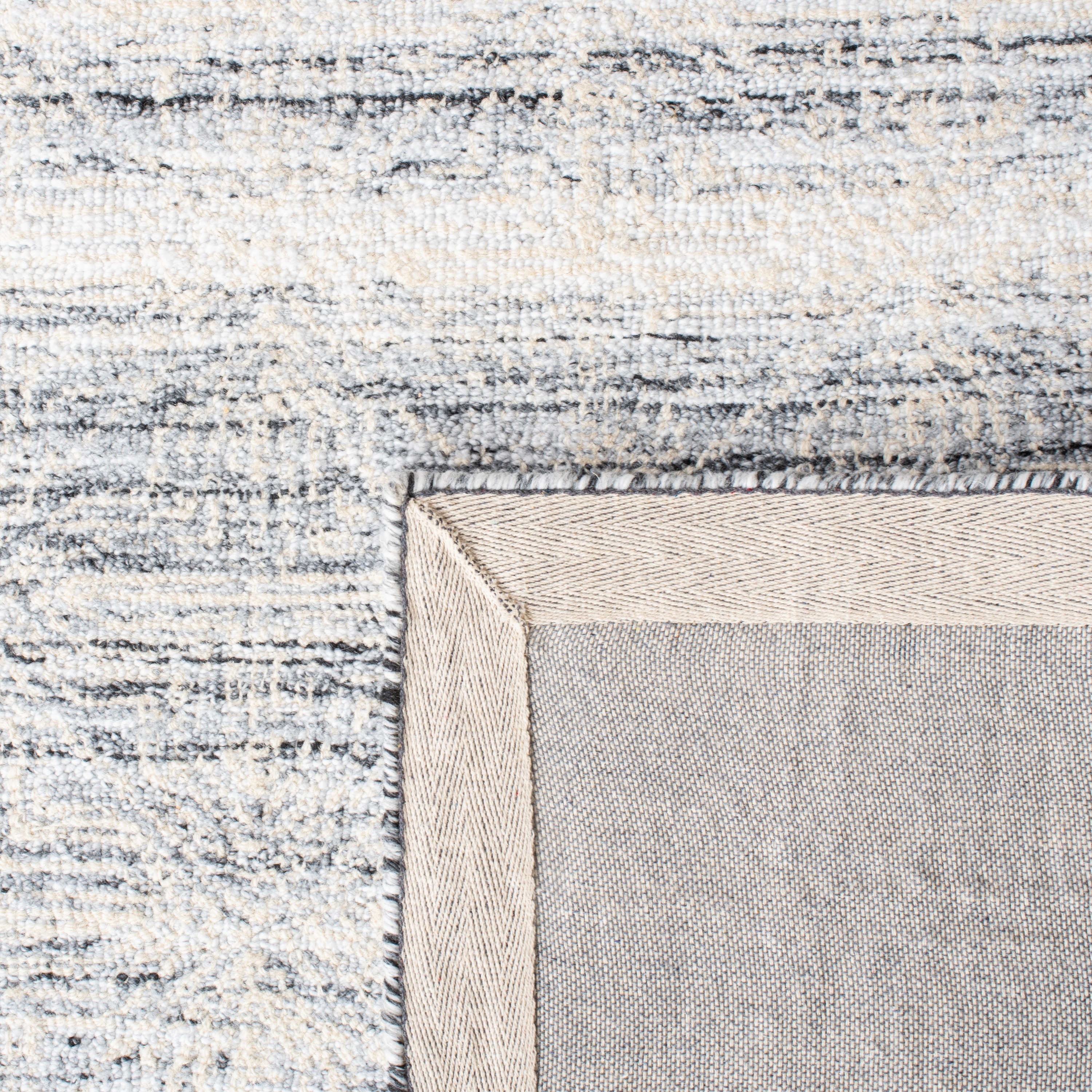 Gray Hand-Tufted Wool and Synthetic 9' x 12' Area Rug