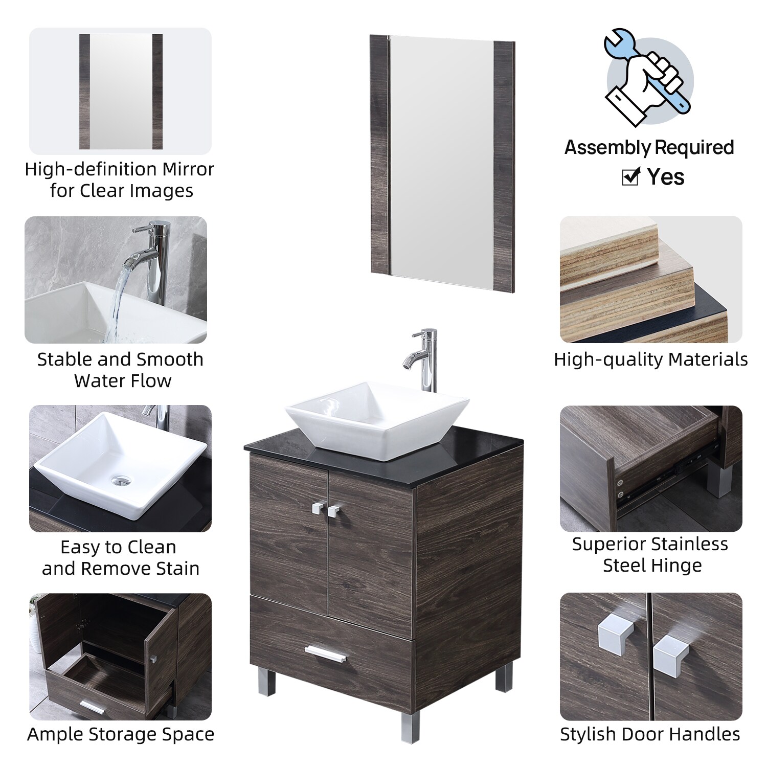 WONLINE USBR4265+USBR4360 Bath-Vanity-Combo - View #9