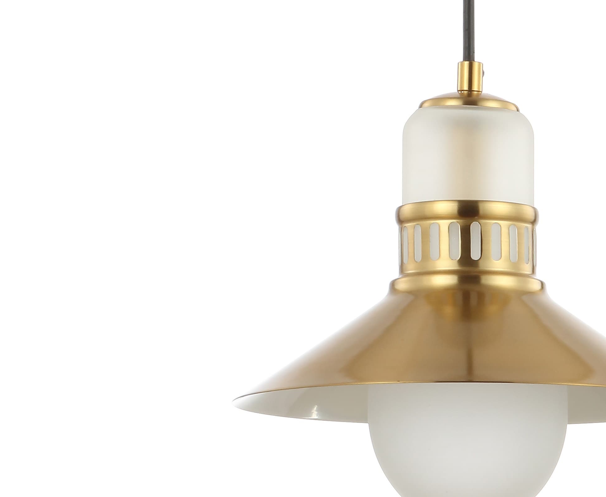 Colin 9.75" Brass Gold Adjustable LED Glass Globe Pendant